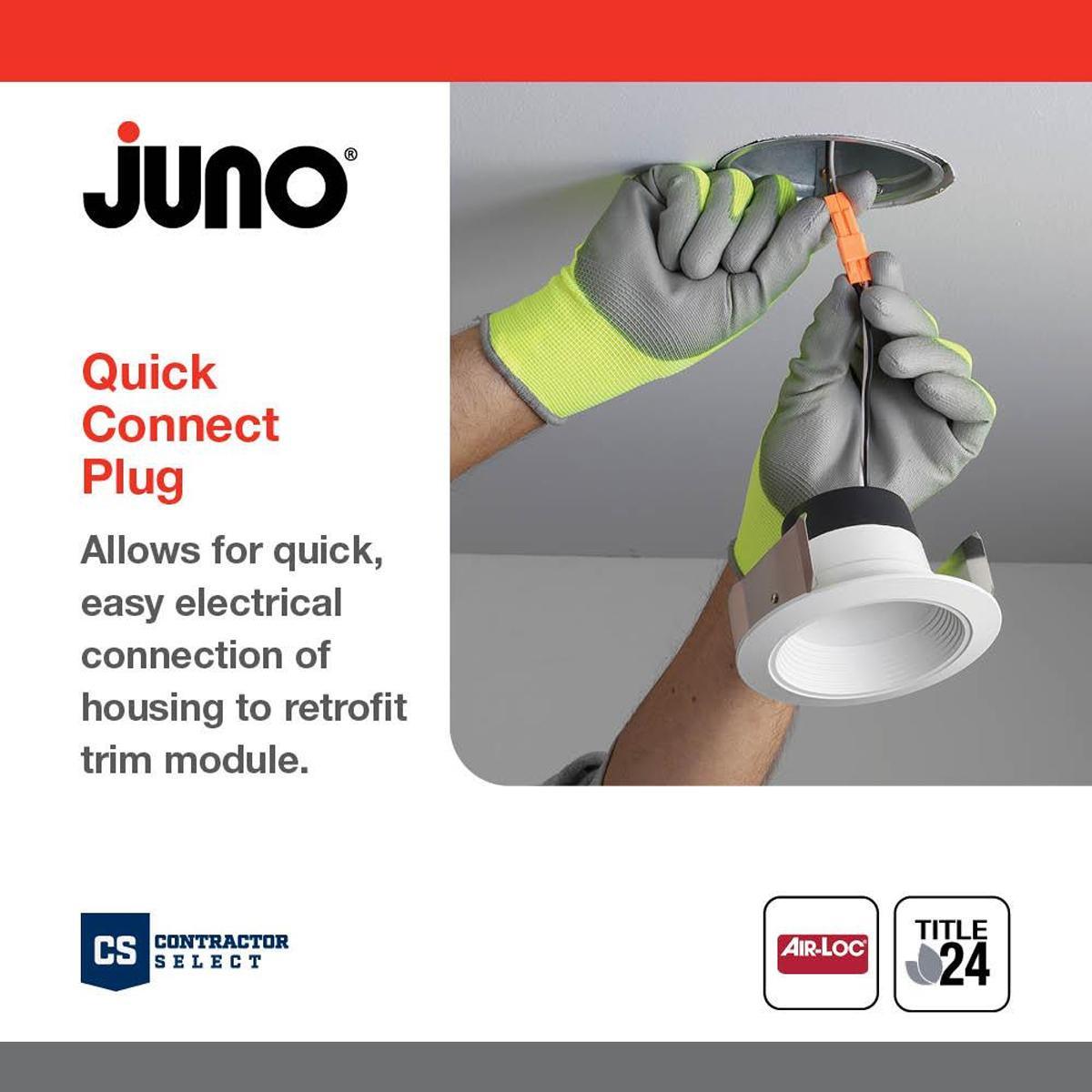 Juno Quick Connect, LED Remodel Housing, 4 in, IC Rated, 120V, Pack Of 6