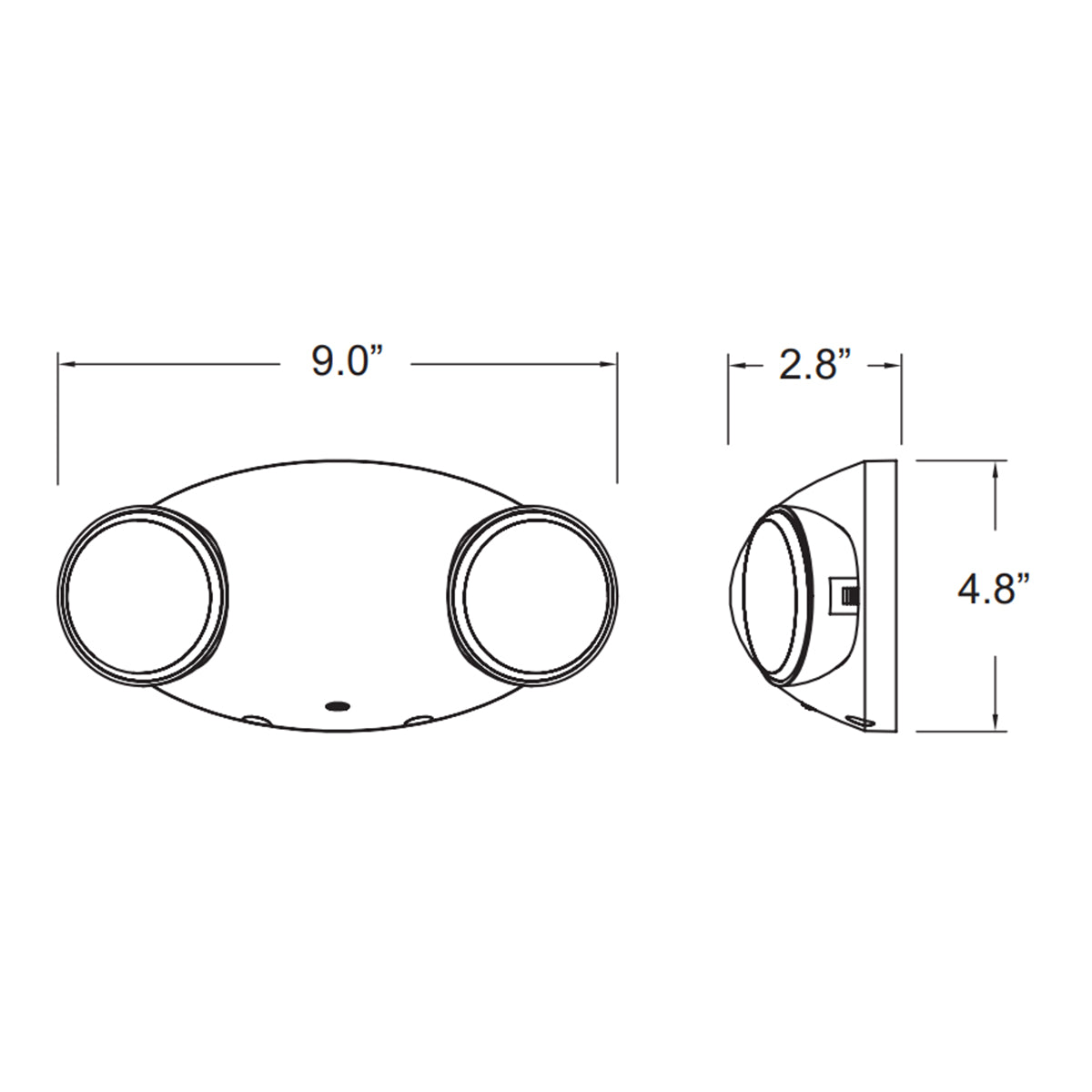 LED Emergency Light, 1W, Wall Mount, White - Bees Lighting