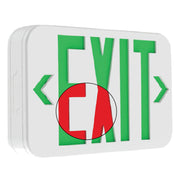 LED Exit Sign, Single/Double Face, Red/Green Letters, White - Bees Lighting