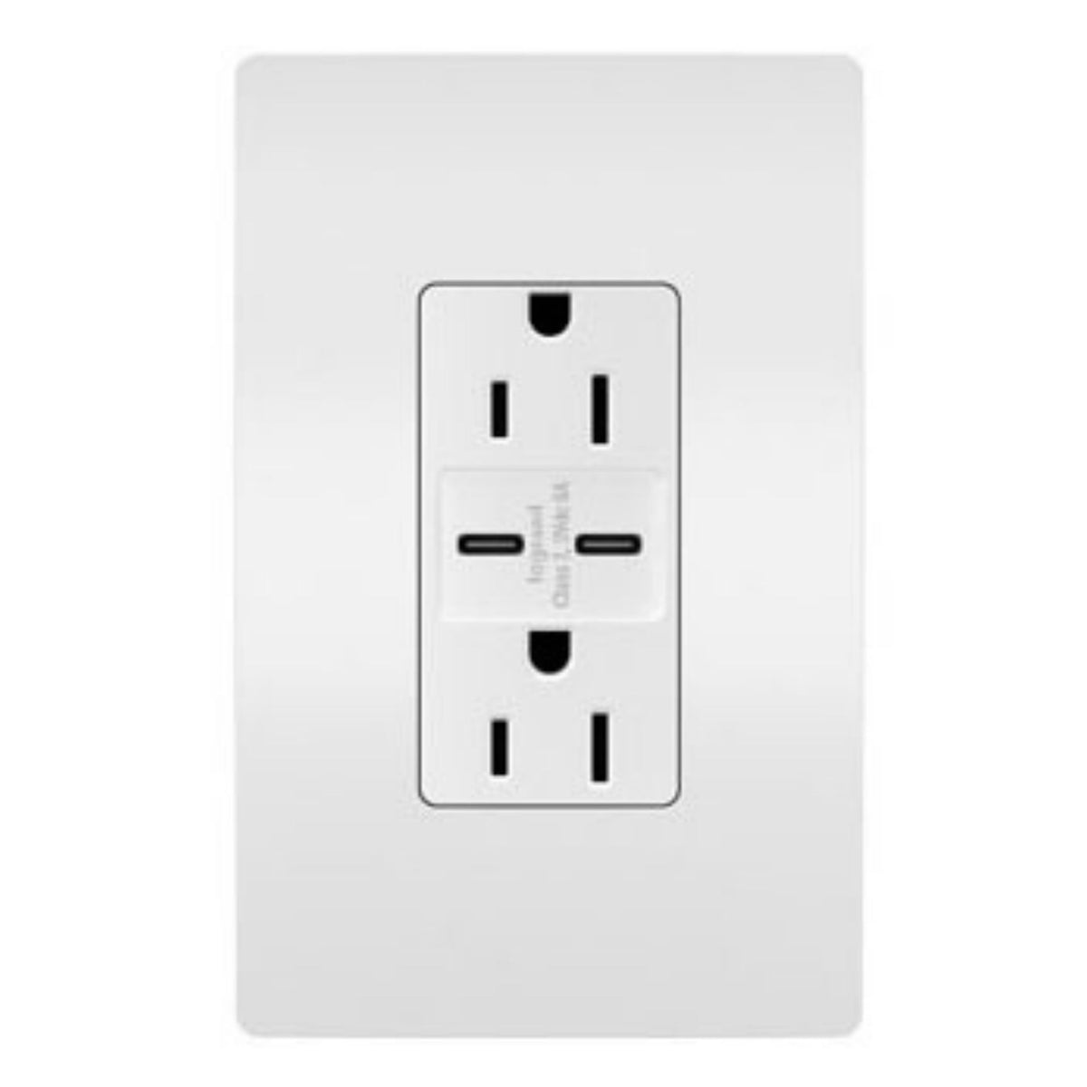 Legrand R26USBCC6W radiant 15A Tamper-Resistant USB Type-C Duplex Receptacle, White