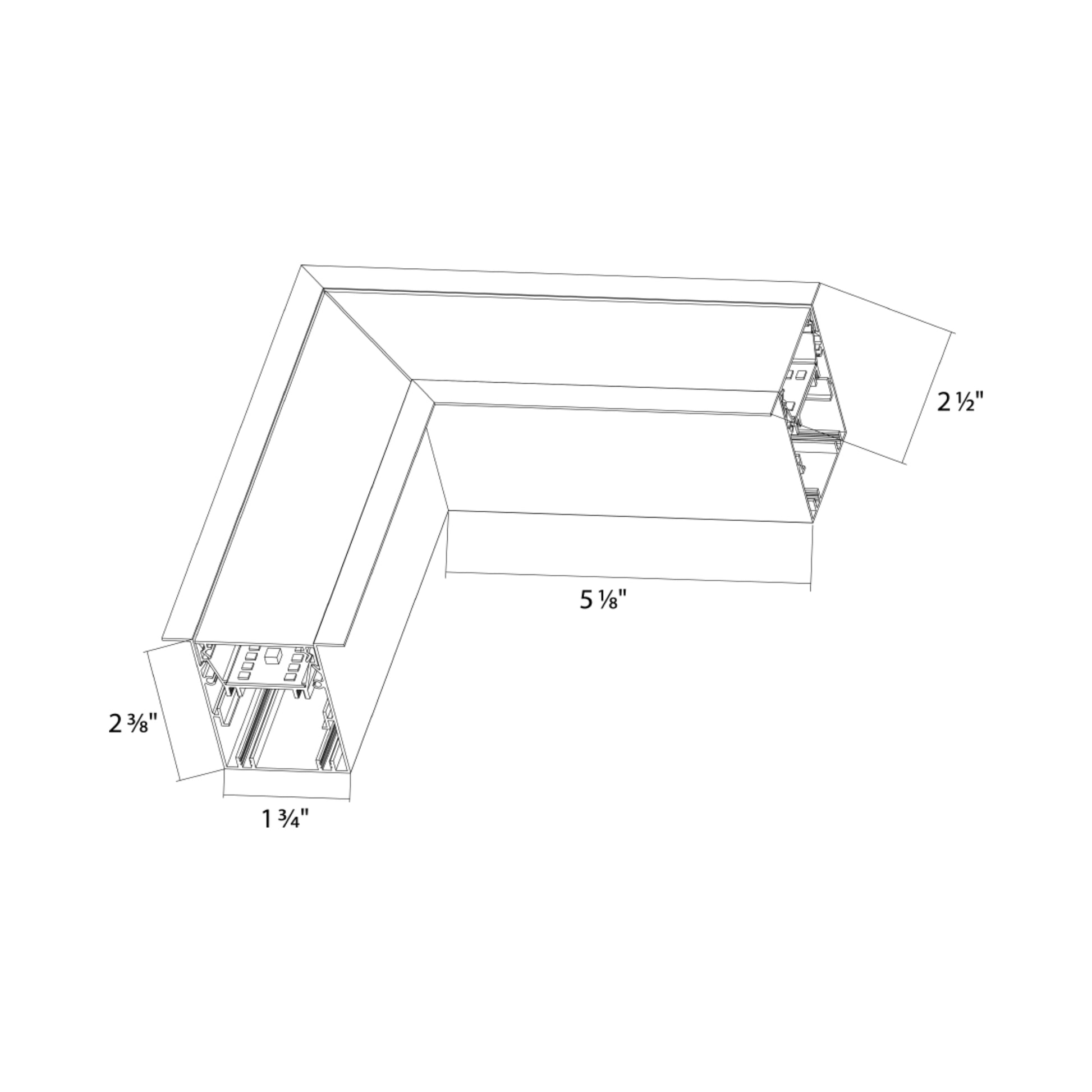 L Connector Module, For RAB BOA-FA Recessed Light, White - Bees Lighting