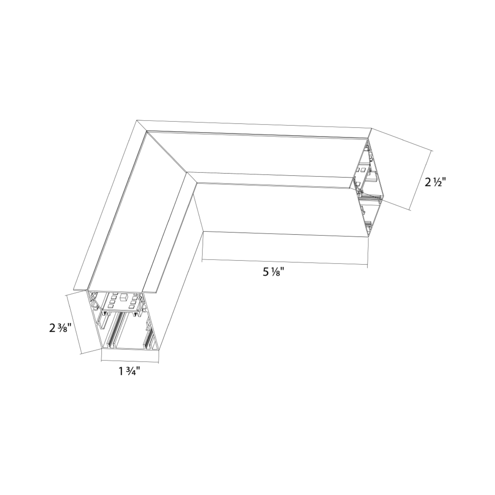 L Connector Module, For RAB BOA-FA Recessed Light, White - Bees Lighting