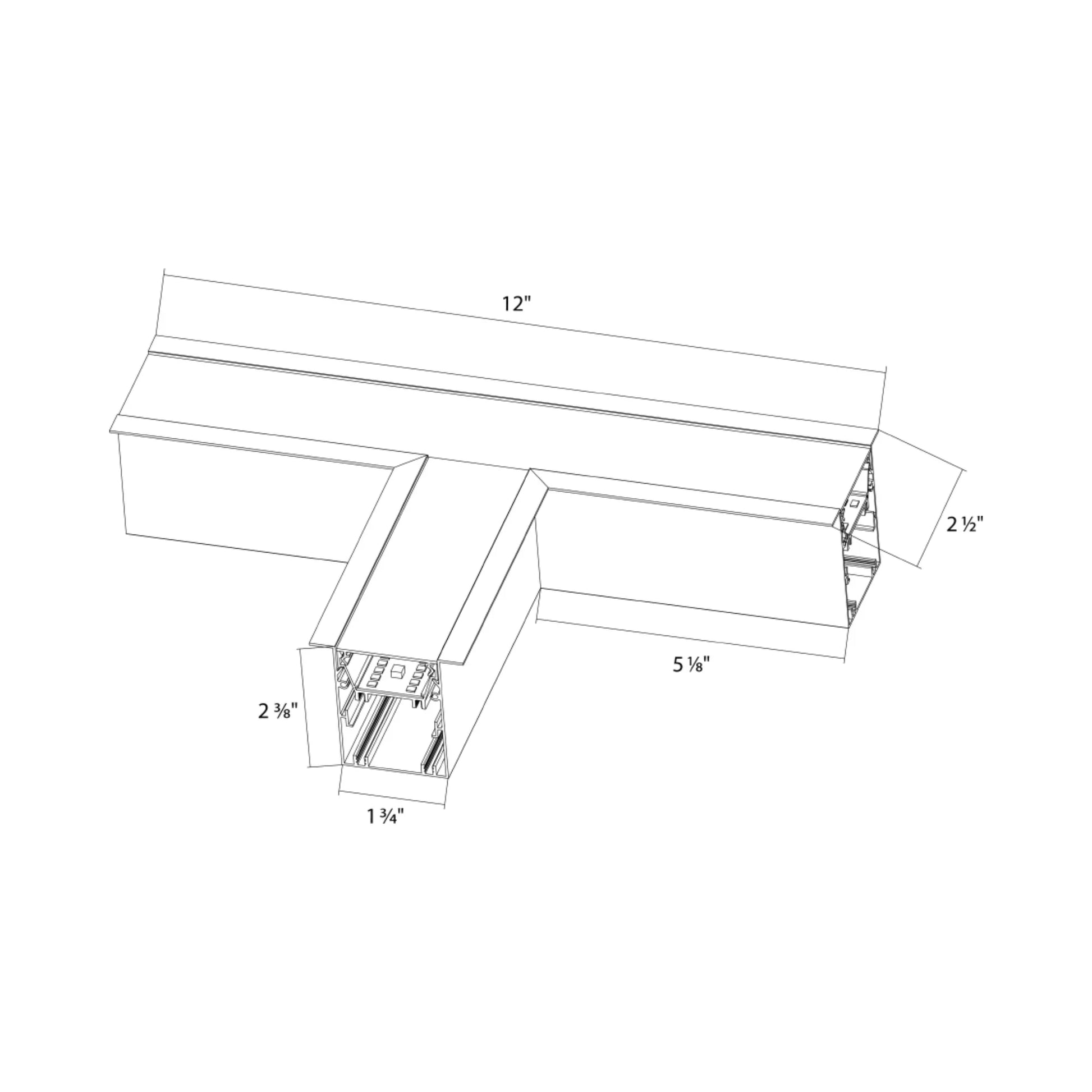 T Connector Module, For RAB BOA-FA Recessed Light, White - Bees Lighting