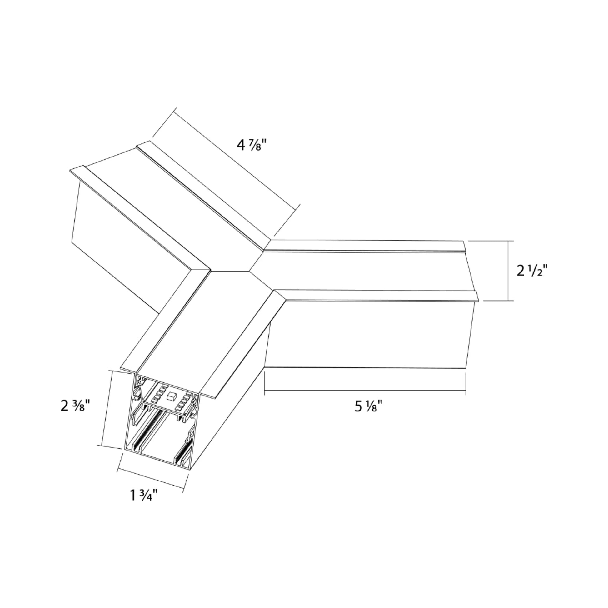 Y Connector Module, For RAB BOA-FA Recessed Light, White - Bees Lighting
