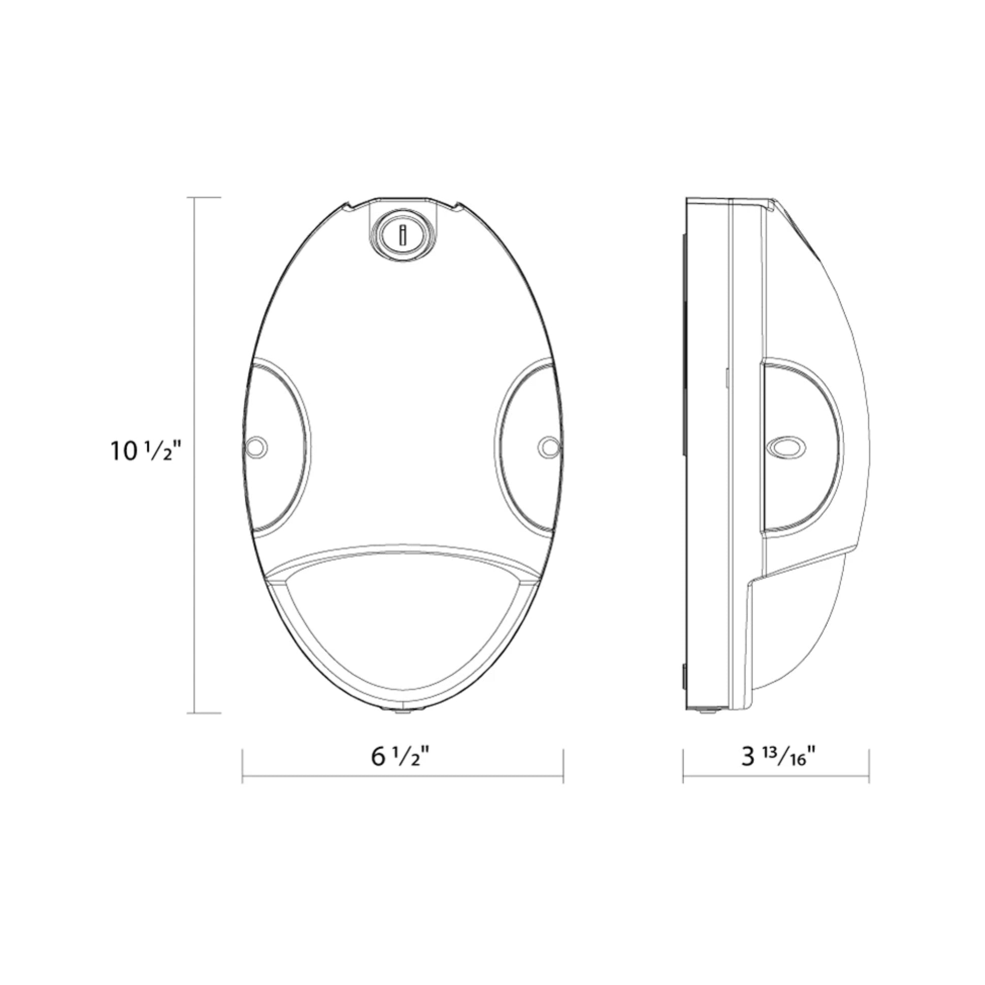 RAB DROPW Teardrop Mini LED Wall Pack 1814lm 15W Selectable CCT 120-277V Photocell White