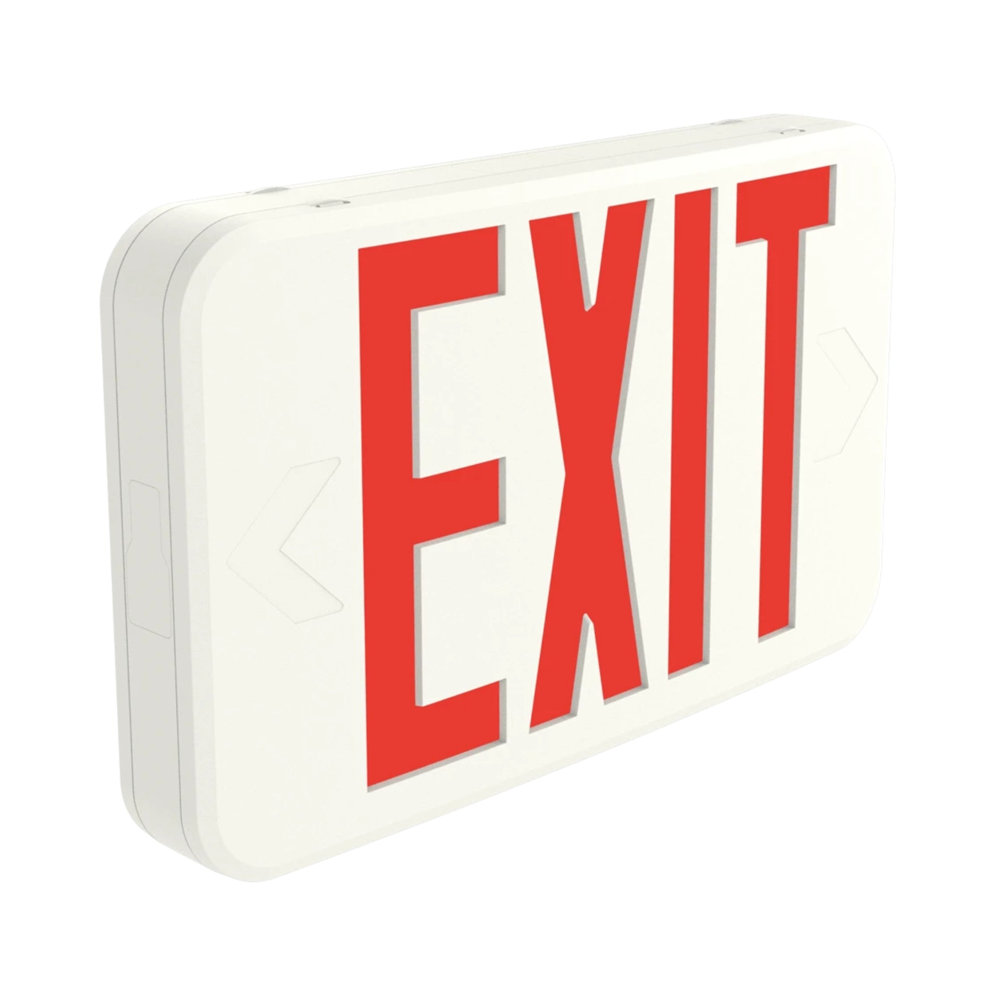 LED Exit Sign, Single/Double Face, Red/Green Letters, White - Bees Lighting