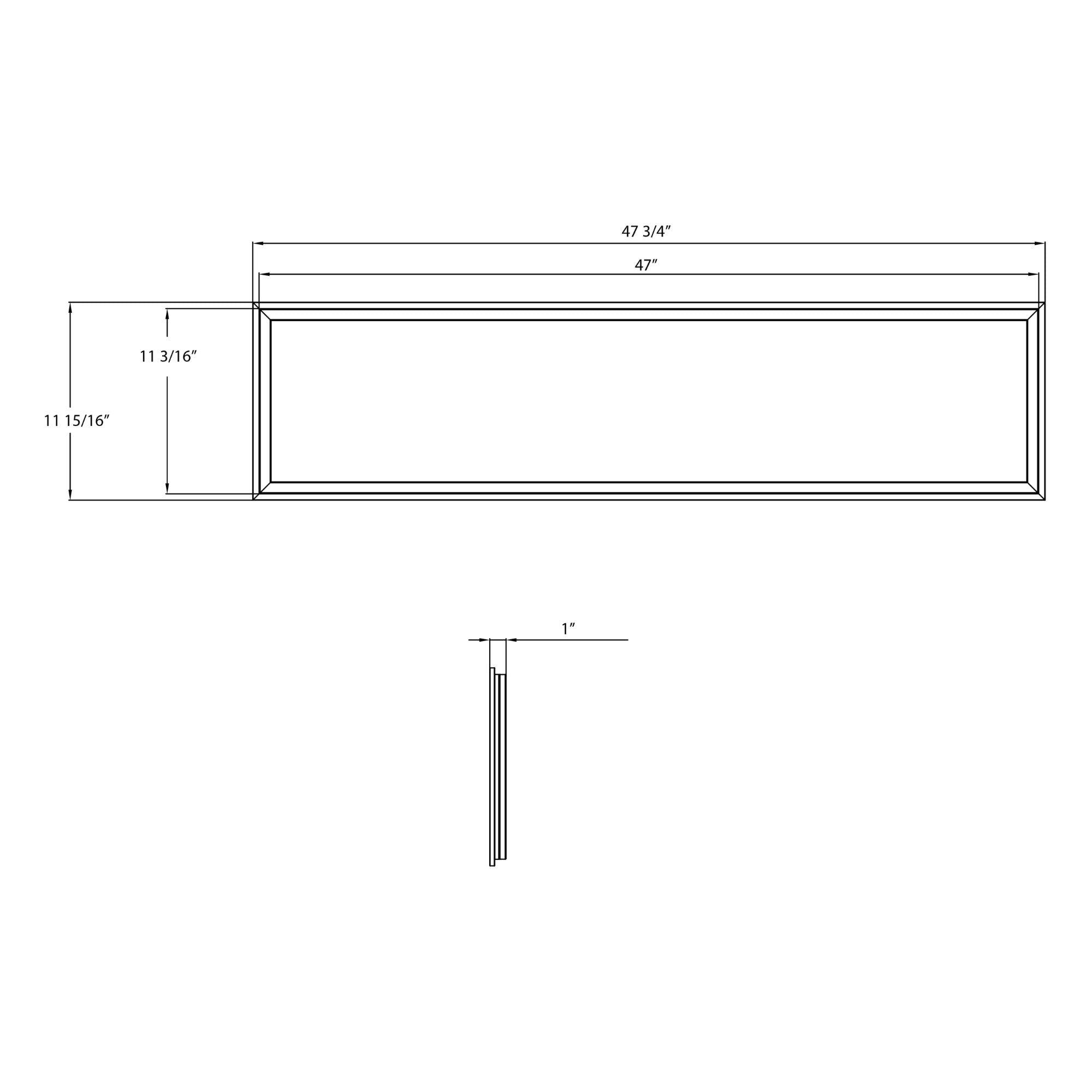 RAB FR1X4 1x4 LED Frame Light 4994 Lumens 40W Selectable Selectable CCT 120-277V Recessed T-Grid White