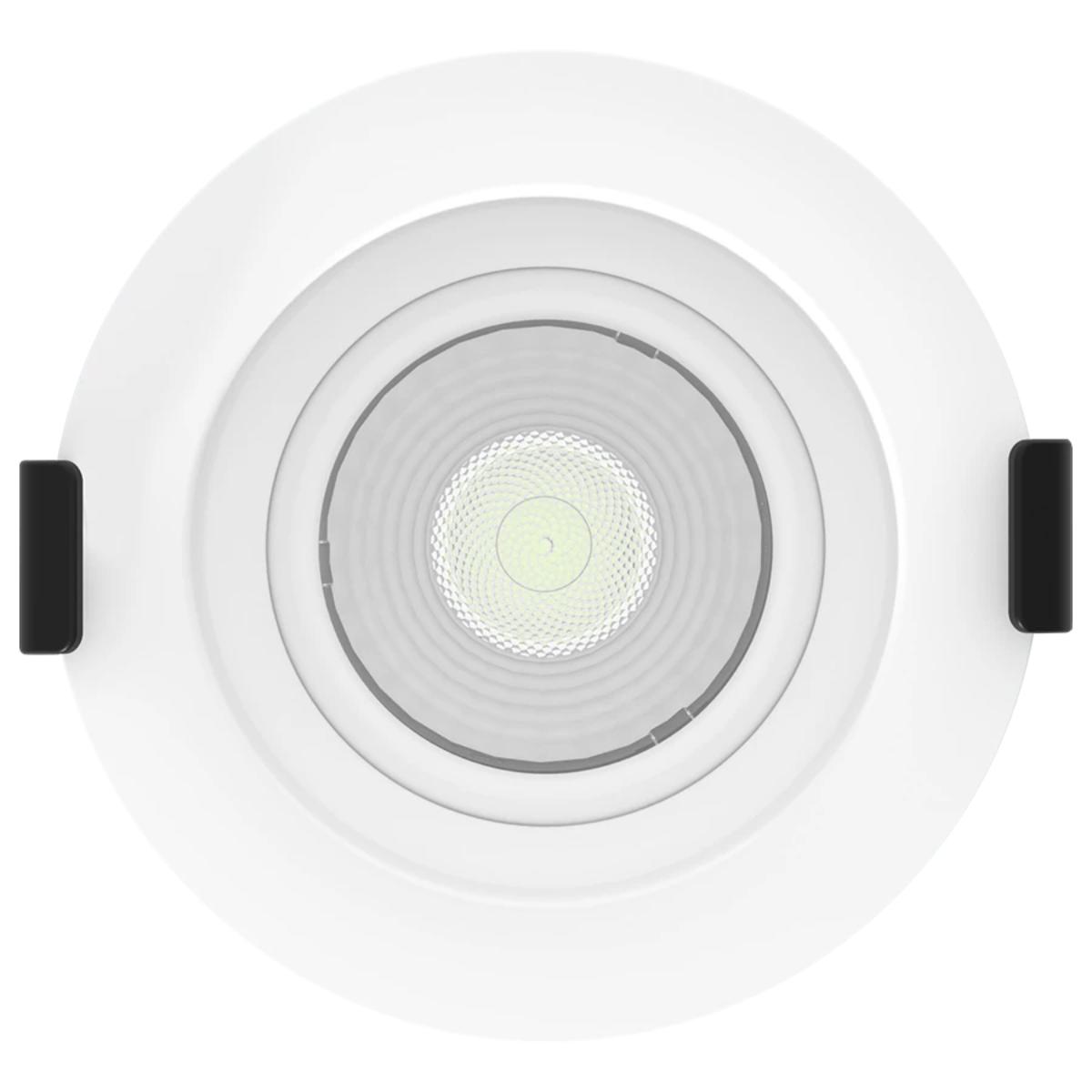 3" Canless Gimbal Downlight, 600 Lm, 5-CCT, 38° Spot, White Deep Regress Trim - Bees Lighting
