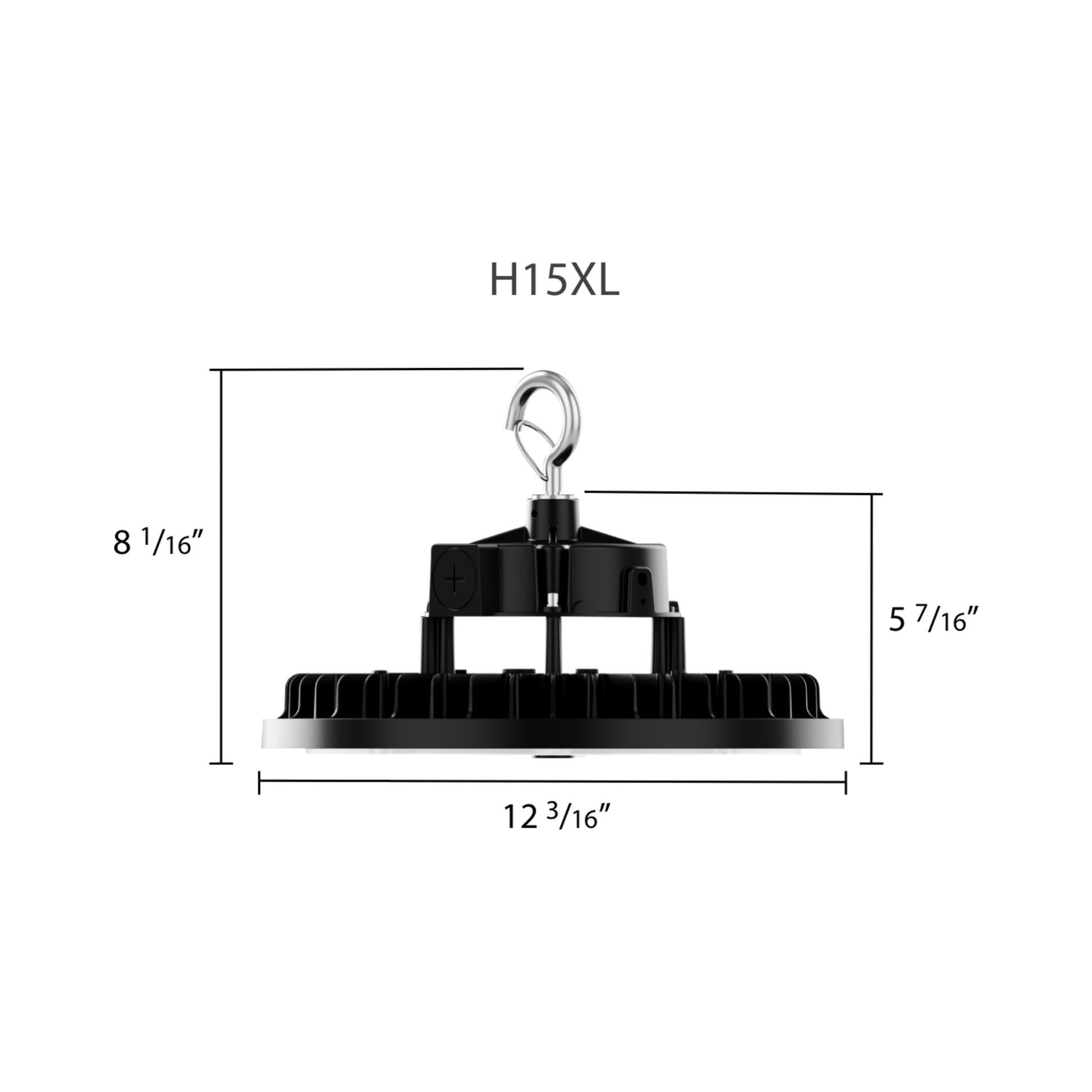 RAB Lighting - RAB H15XLB UFO High Bay, 240W, 35500 Lumens, 30K/40K/50K, 120-277V, Black | Bees Lighting