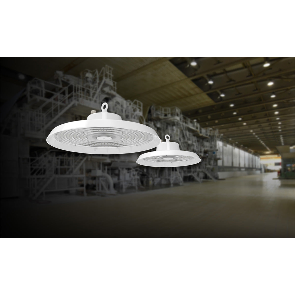 UFO High Bay Light, 36000 Lumens, 240W, 30K/40K/50K, White, 120-277V