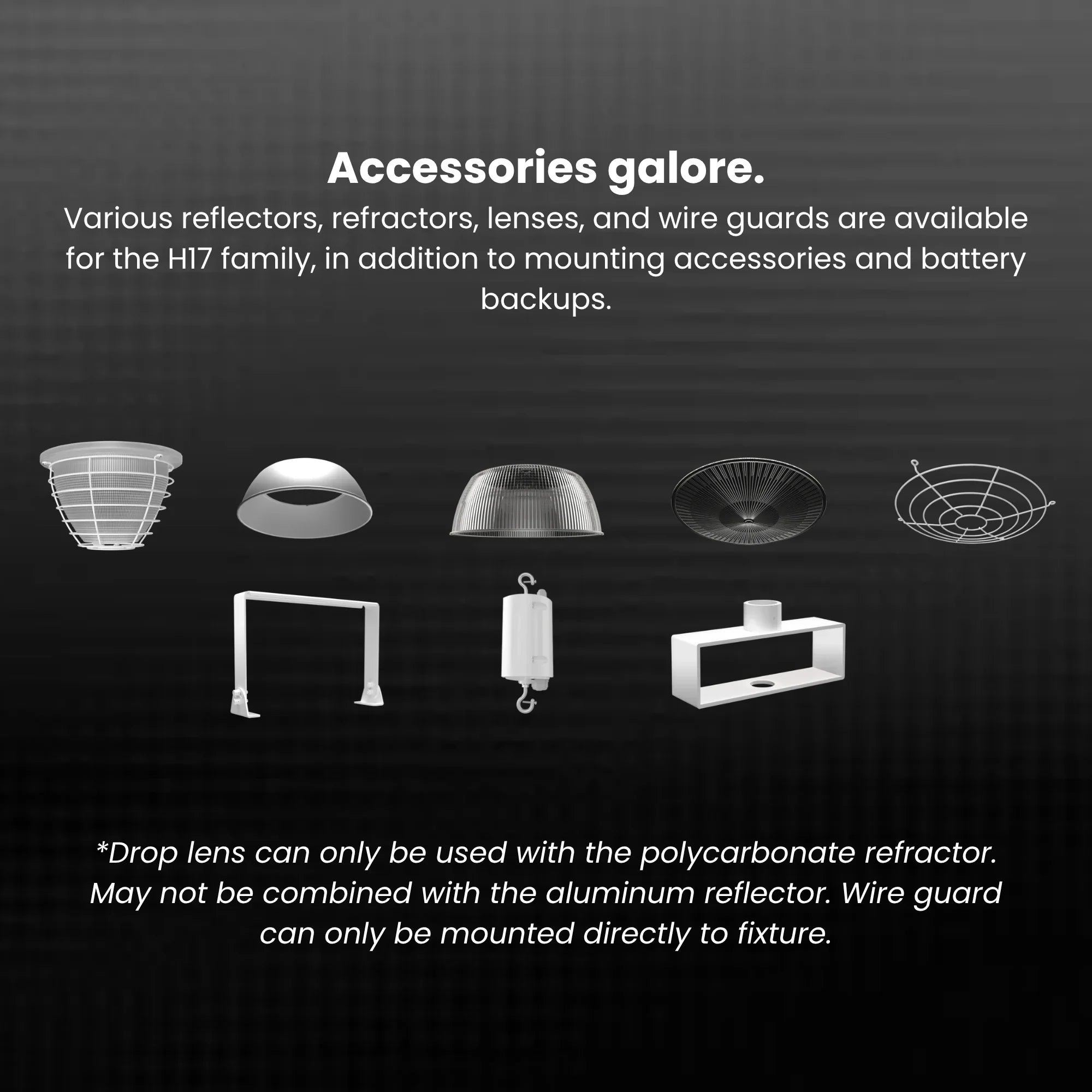 RAB Lighting - High Bay UFO LED Light, 15000 Lumens, 100W, 30K/40K/50K, 120/277V, Black | Bees Lighting