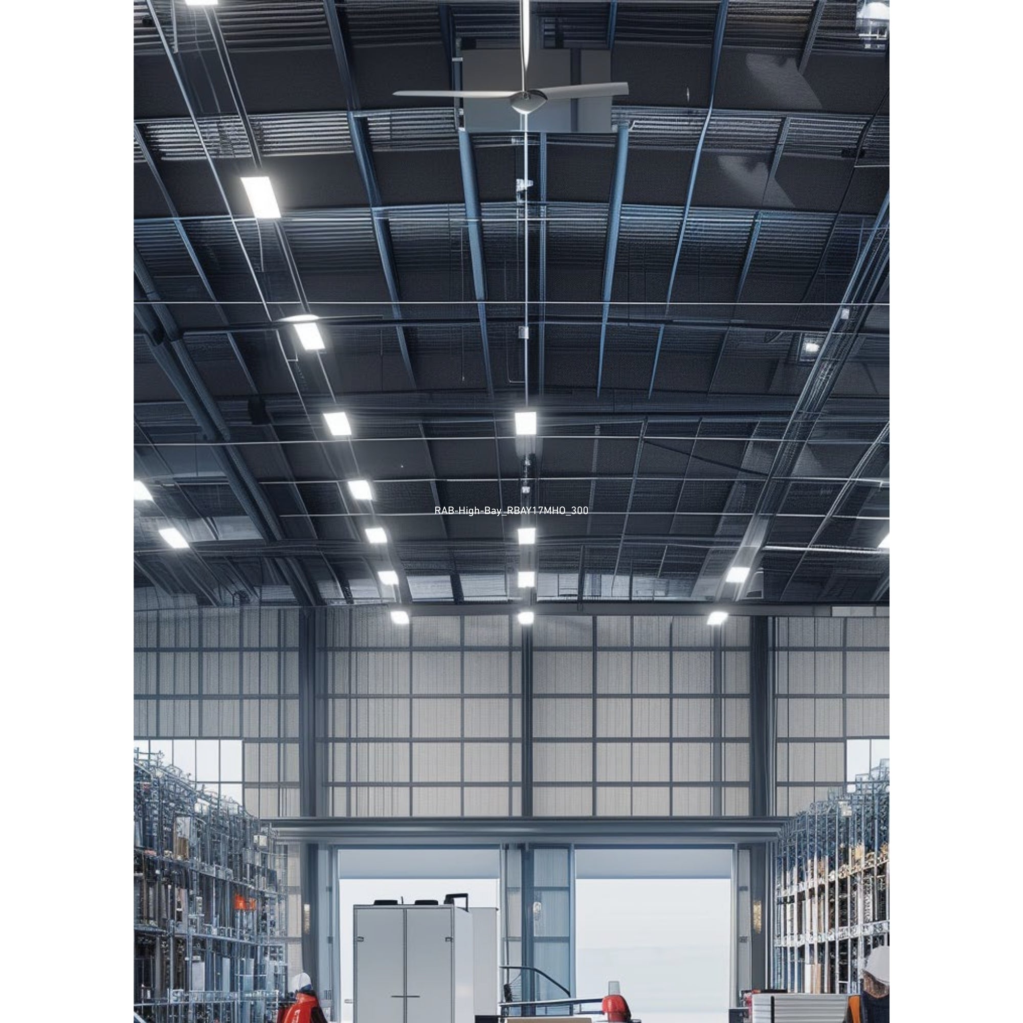 High Bay LED Light, 20800lm, 130W, 4000K/5000K, 120/277V