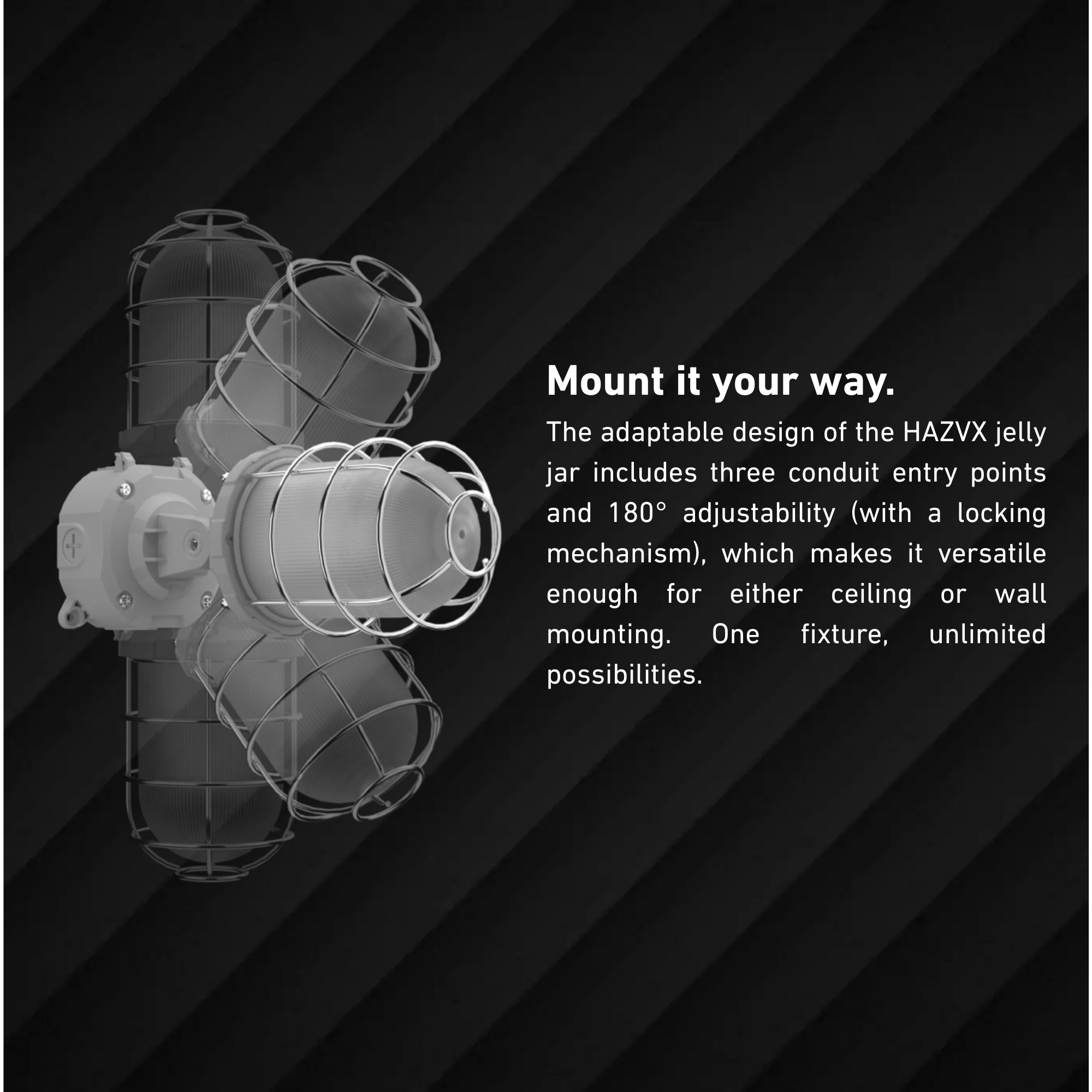 Hazardous Location Vaporproof Light, 30W, 3800lm, 5000K, 120-277V