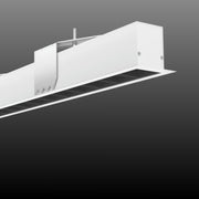 LED Strip Light Fixture, 20W, 2940lm, 30K/35K/40K, 120-277V, White, Louvers Lens