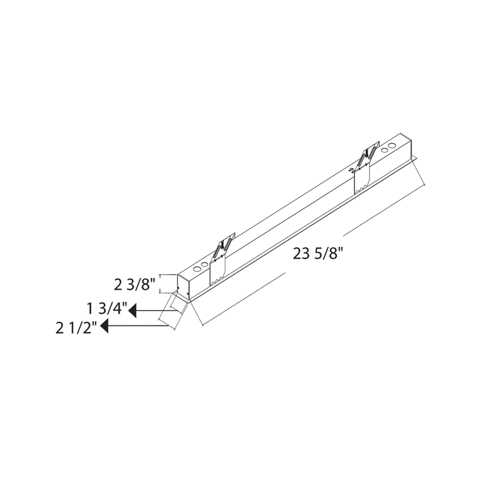 LED Strip Light Fixture, 20W, 2940lm, 30K/35K/40K, 120-277V, White, Louvers Lens - Bees Lighting