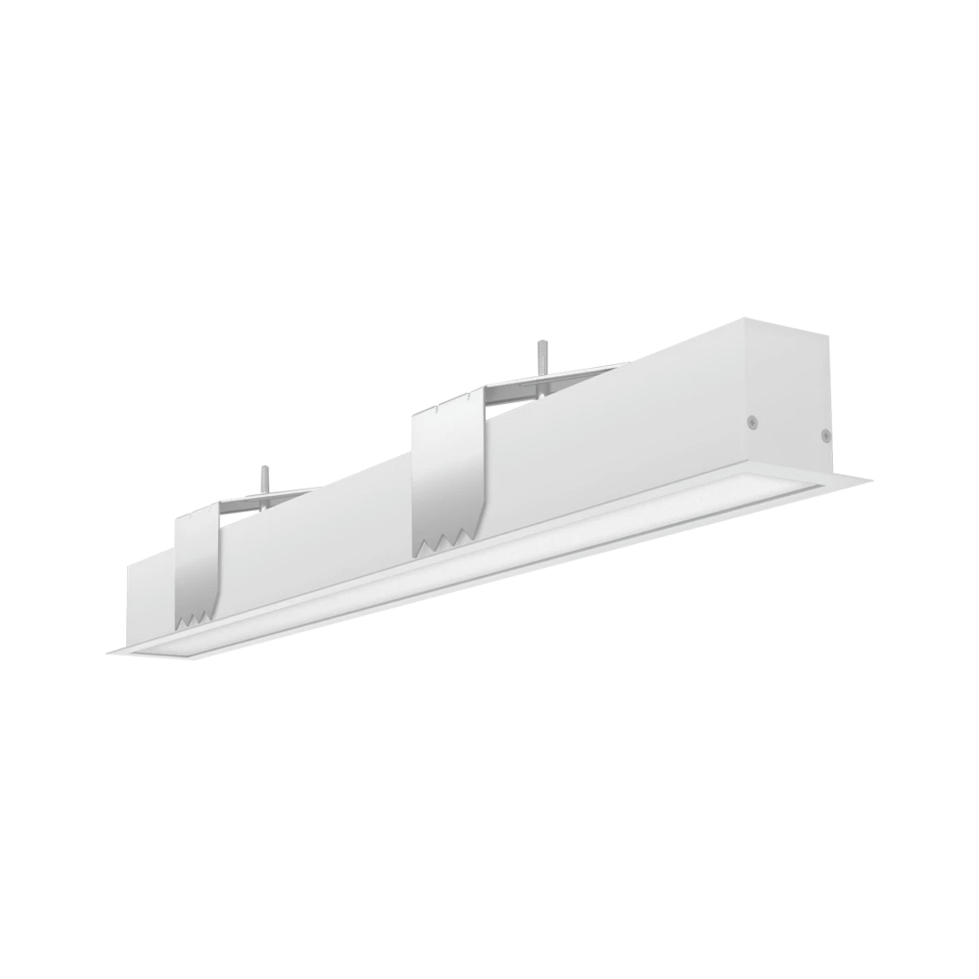 LED Strip Light Fixture, 20W, 2600lm, 30K/35K/40K, 120-277V, White, Flat Lens - Bees Lighting