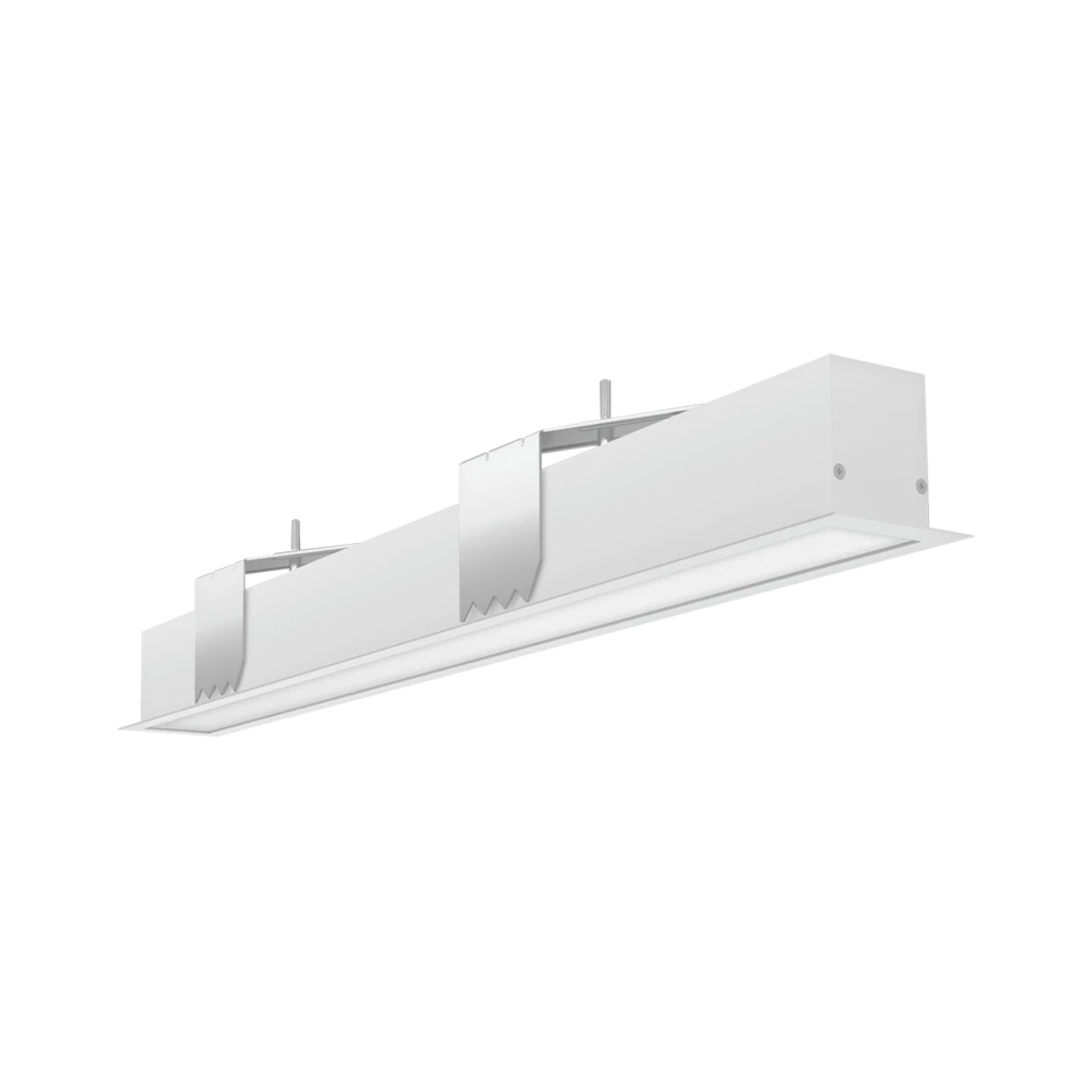 LED Strip Light Fixture, 20W, 2600lm, 30K/35K/40K, 120-277V, White, Flat Lens - Bees Lighting