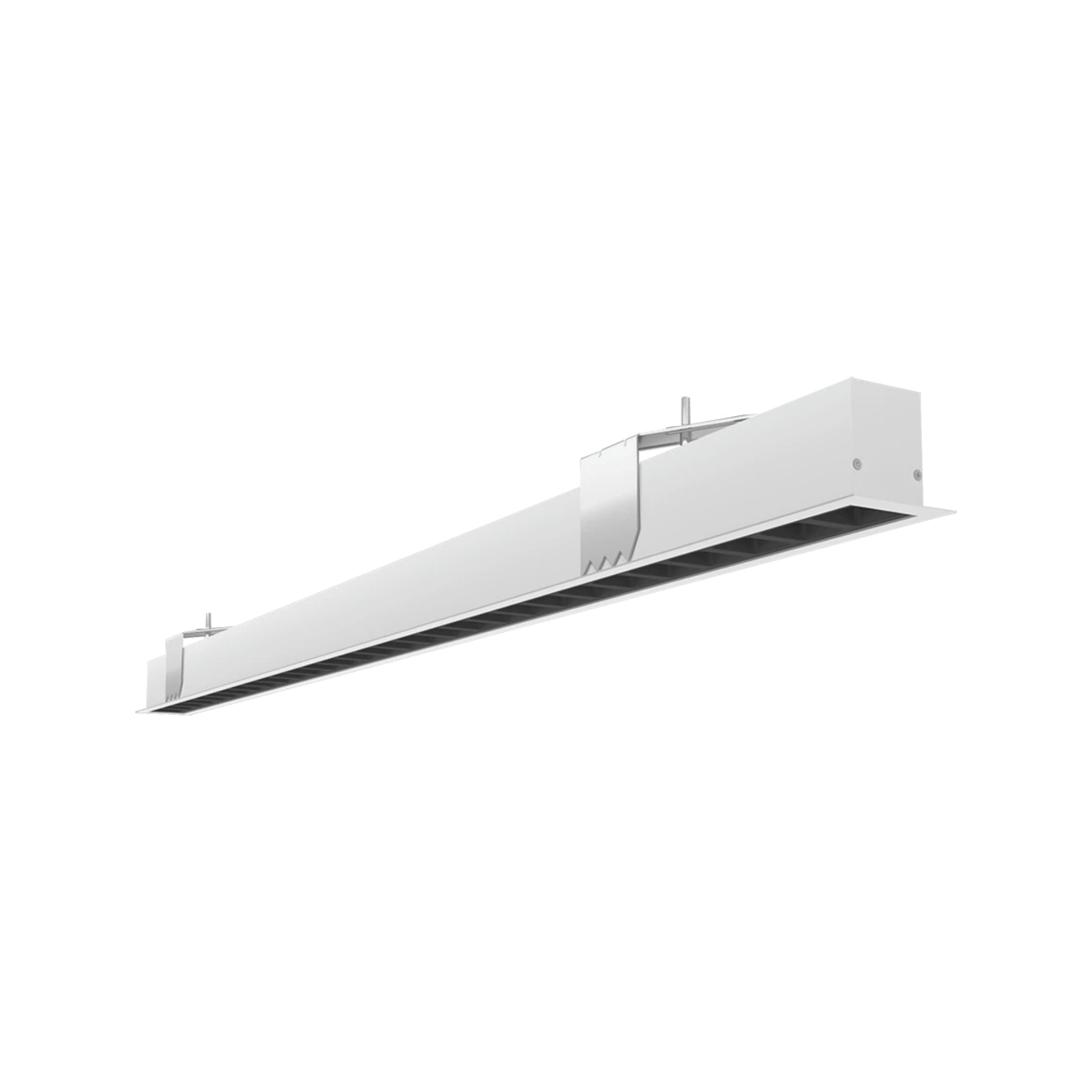 LED Strip Light Fixture, 40W, 5735lm, 30K/35K/40K, 120-277V, White, Louvers Lens - Bees Lighting