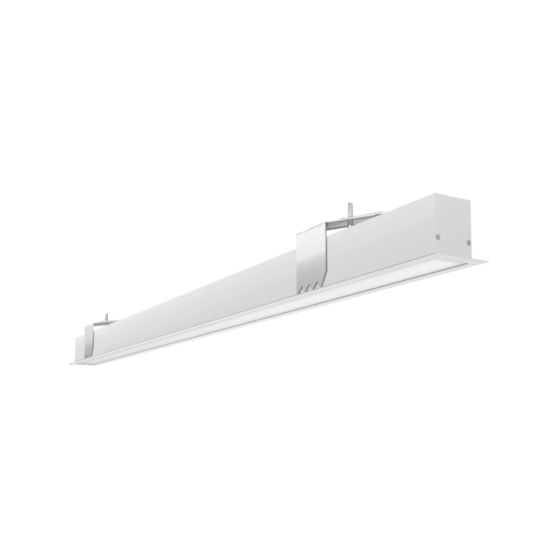 LED Strip Light Fixture, 40W, 5100lm, 30K/35K/40K, 120-277V, White, Flat Lens - Bees Lighting