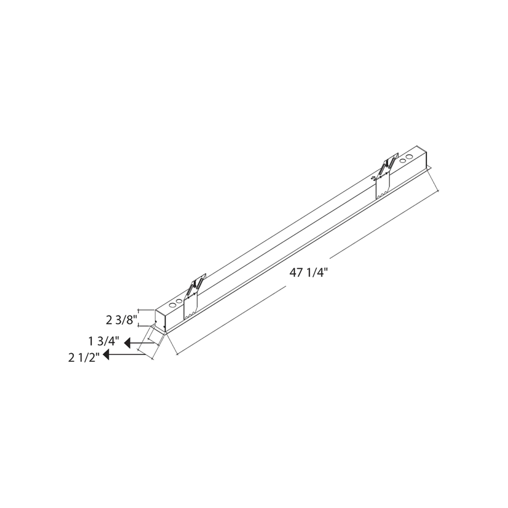 LED Strip Light Fixture, 40W, 5100lm, 30K/35K/40K, 120-277V, White, Flat Lens - Bees Lighting