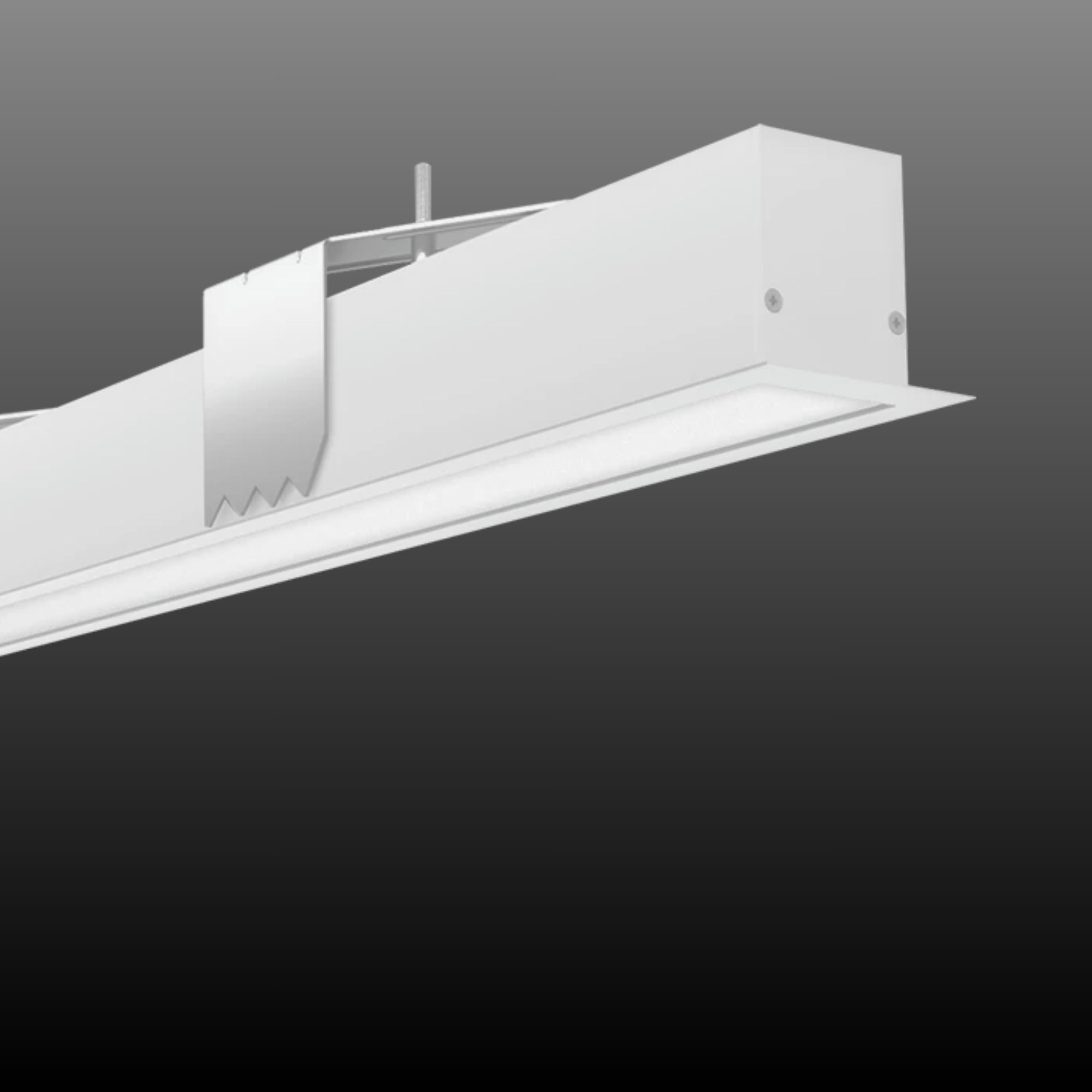 LED Strip Light Fixture, 80W, 9960lm, 30K/35K/40K, 120-277V, White, Flat Lens