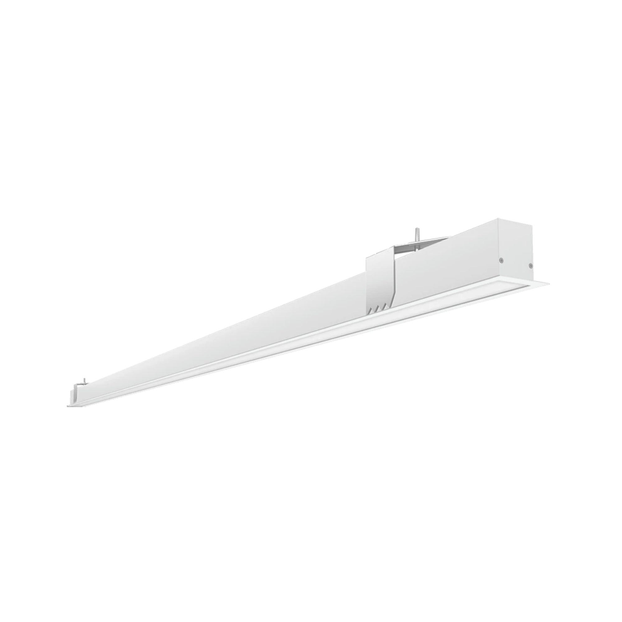 LED Strip Light Fixture, 80W, 9960lm, 30K/35K/40K, 120-277V, White, Flat Lens - Bees Lighting