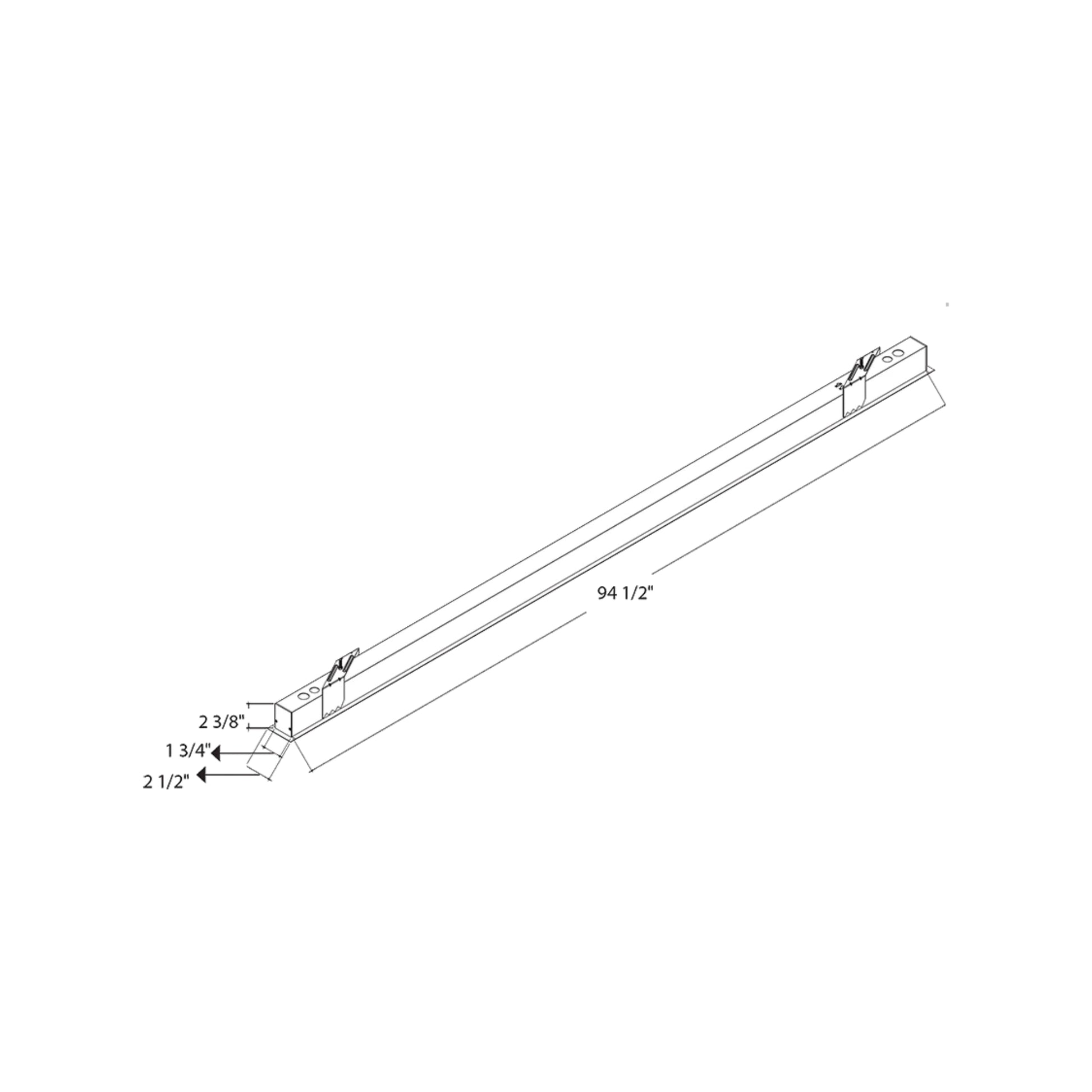 LED Strip Light Fixture, 80W, 9960lm, 30K/35K/40K, 120-277V, White, Flat Lens - Bees Lighting