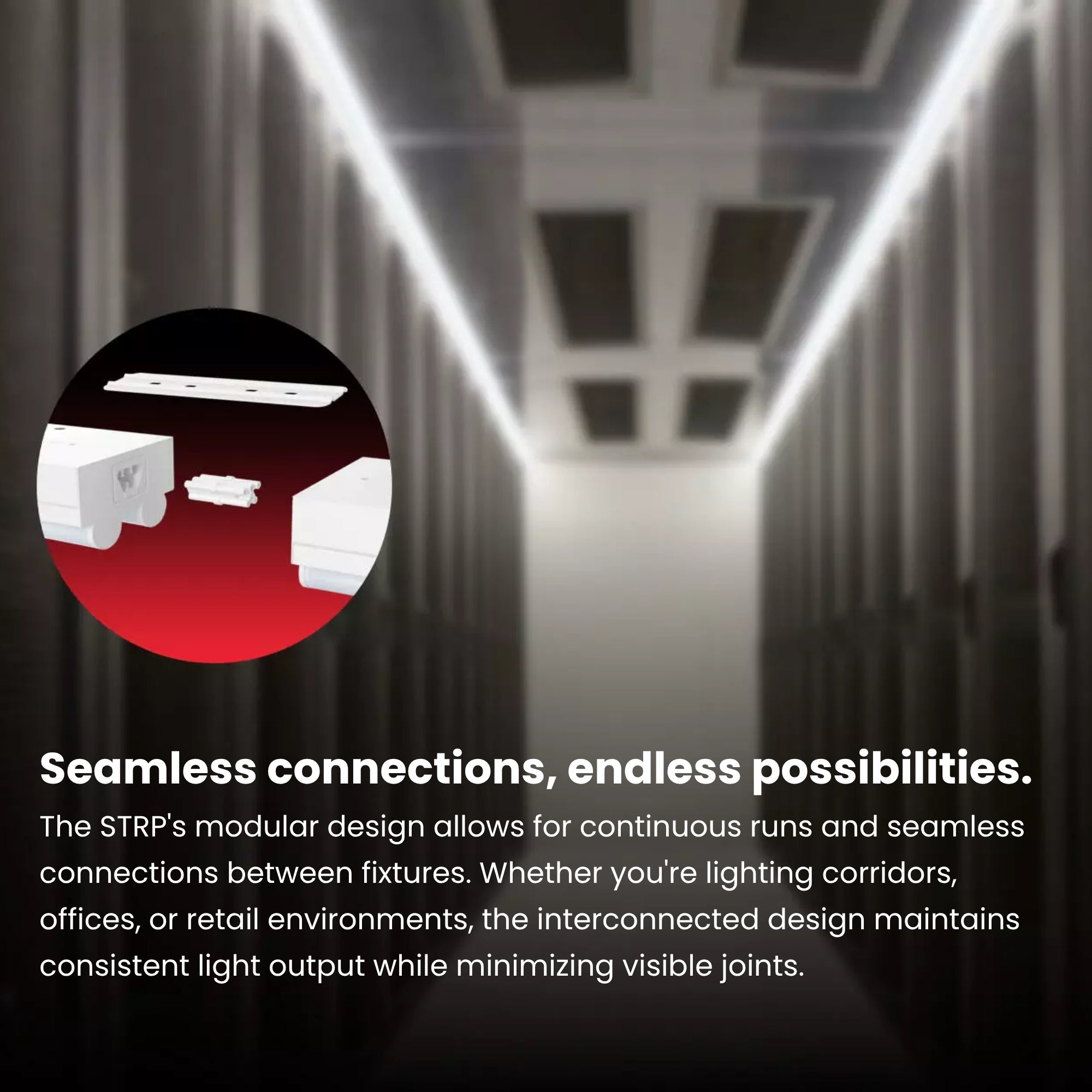 2ft LED Strip Light Fixture, 20W, 3000 Lumens, 35K/40K/50K, 120-277V, Motion Sensor