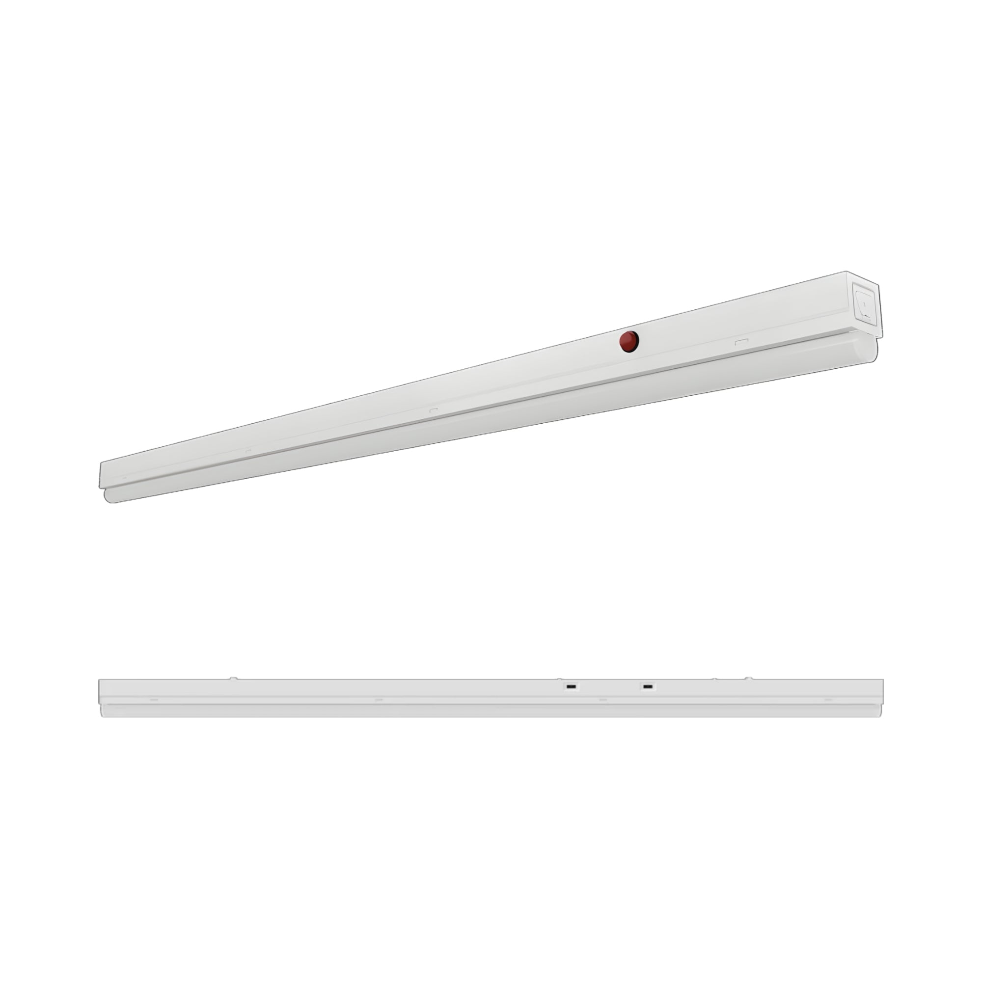 4ft LED Strip Light Fixture, 20W, 3100 Lumens, 35K/40K/50K, 120-277V, Battery Backup