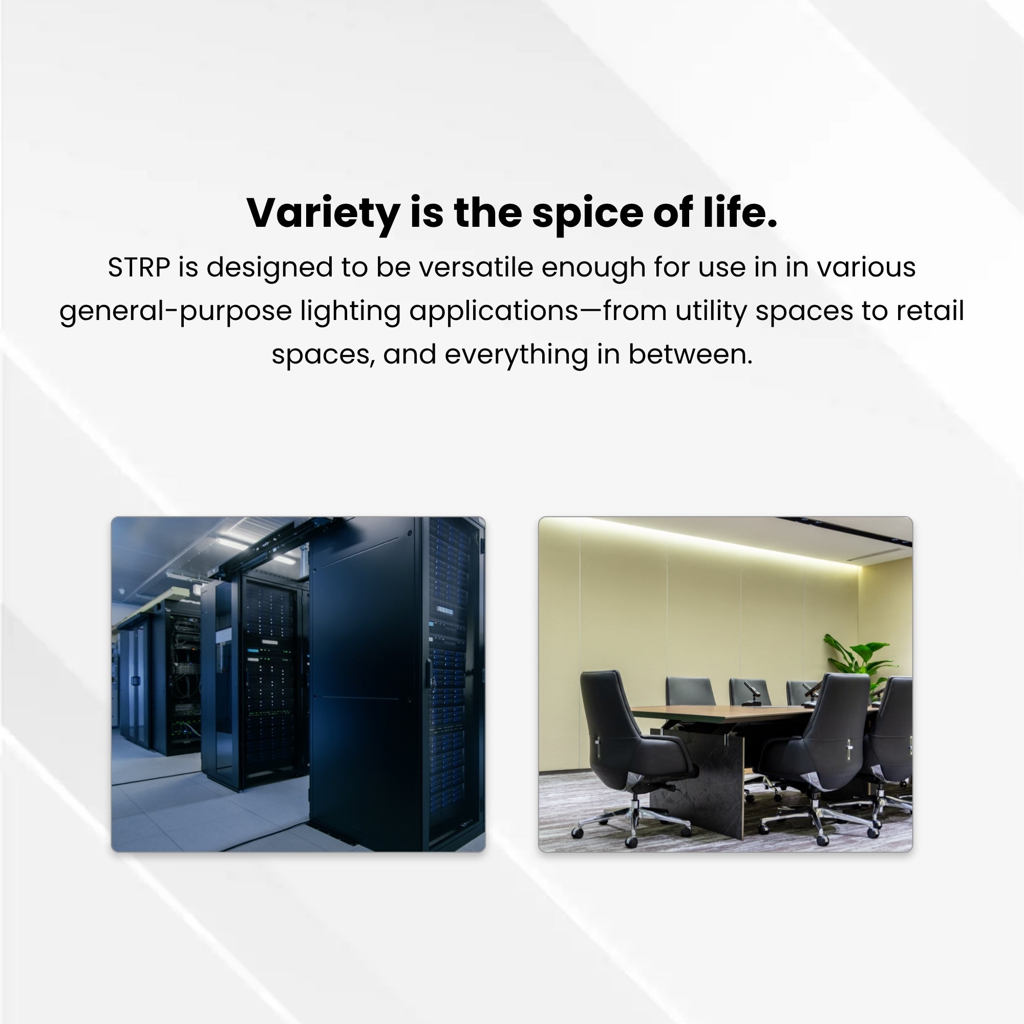 4ft LED Strip Light Fixture, 40W, 5800 Lumens, 35K/40K/50K, 120-277V, Battery Backup