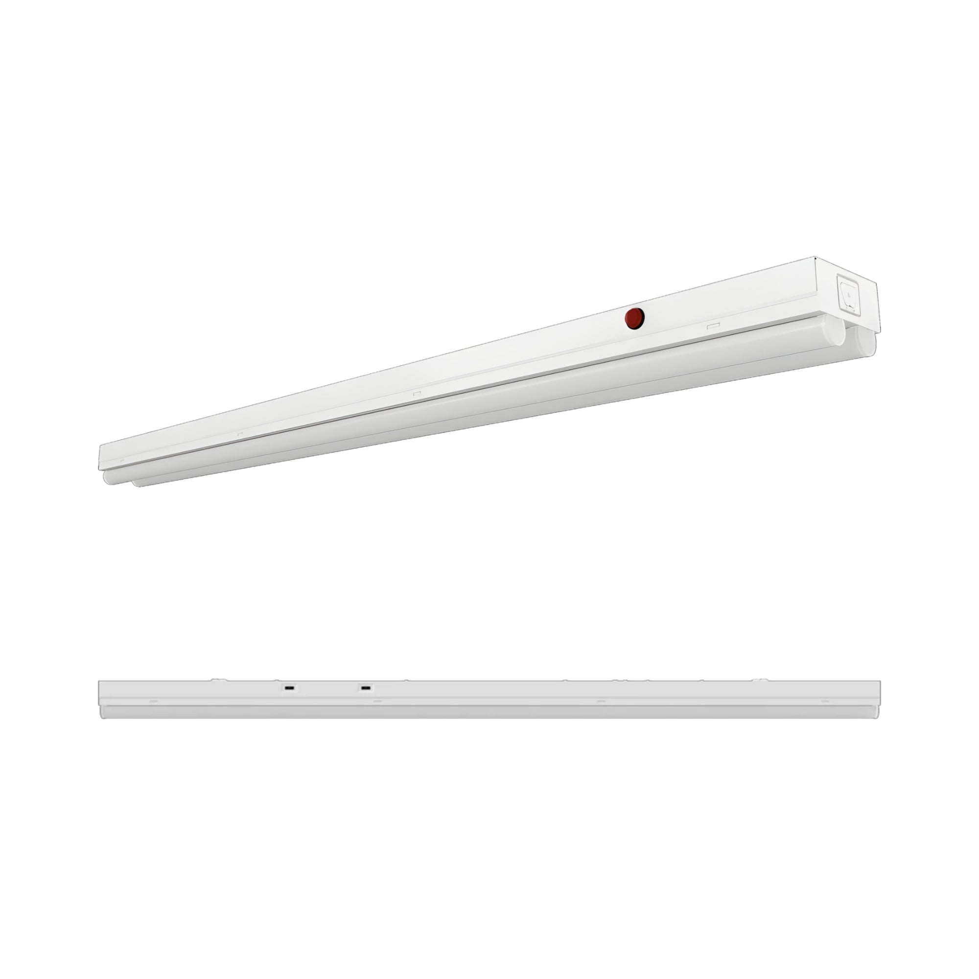 4ft LED Strip Light Fixture, 40W, 5800 Lumens, 35K/40K/50K, 120-277V, Battery Backup