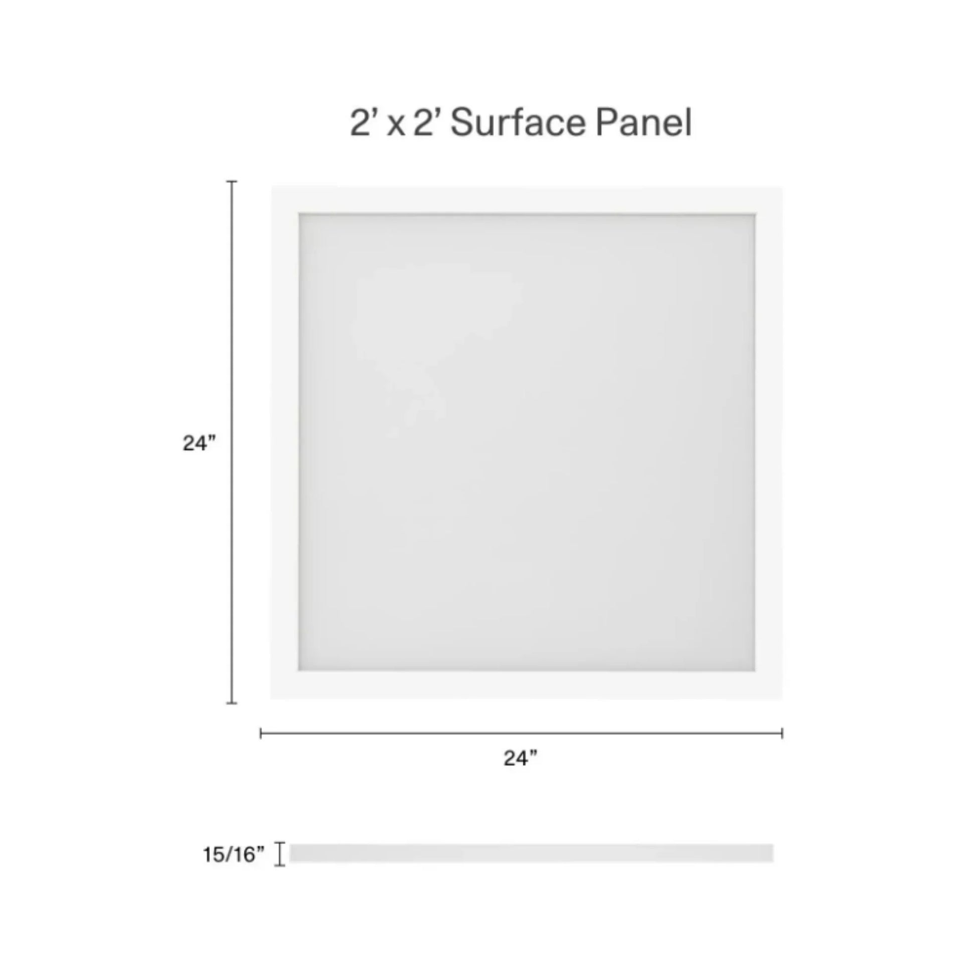 RAB Lighting - 2x2 LED Flat Panel Surface Mount, 45W, 5000lm, Selectable CCT, 120-277V, White | Bees Lighting
