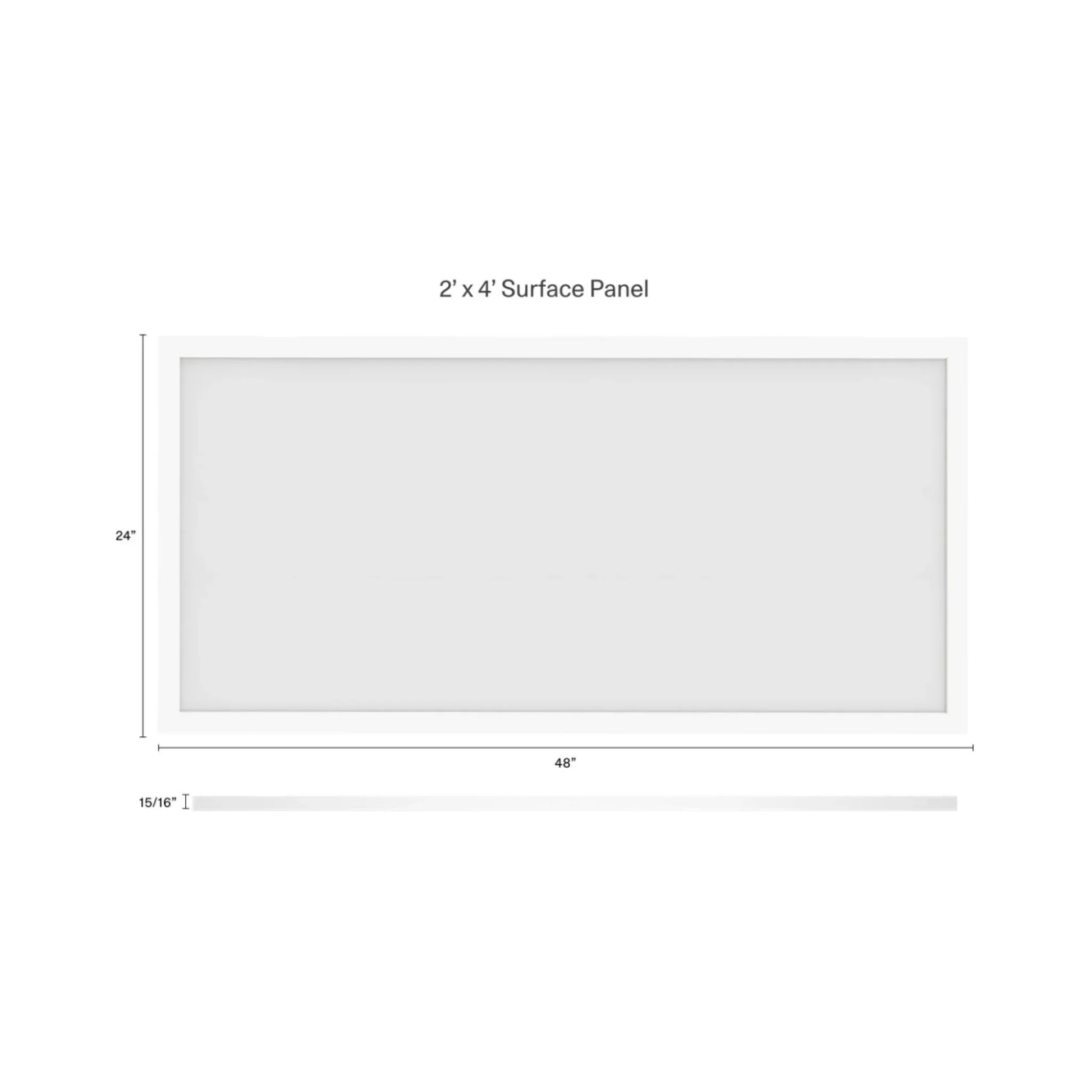 RAB Lighting - 2x4 LED Flat Panel Surface Mount, 55W, 6000lm, Selectable CCT, 120-277V, White | Bees Lighting