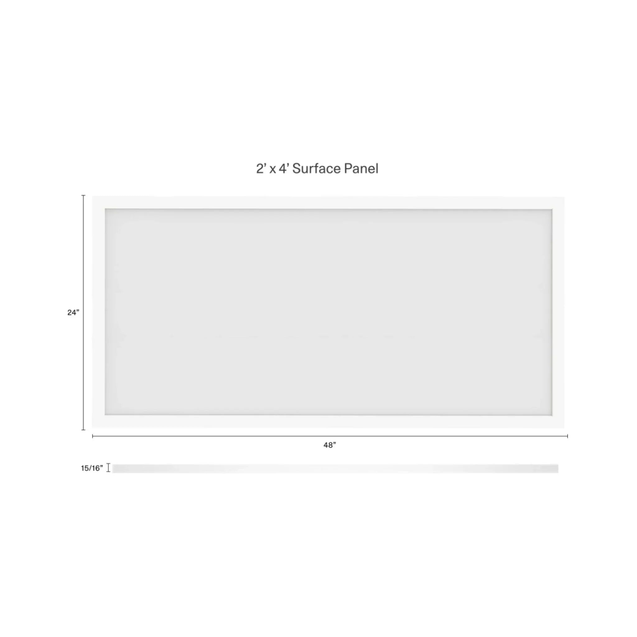 RAB Lighting - 2x4 LED Flat Panel Surface Mount, 55W, 6000lm, Selectable CCT, 120-277V, White | Bees Lighting