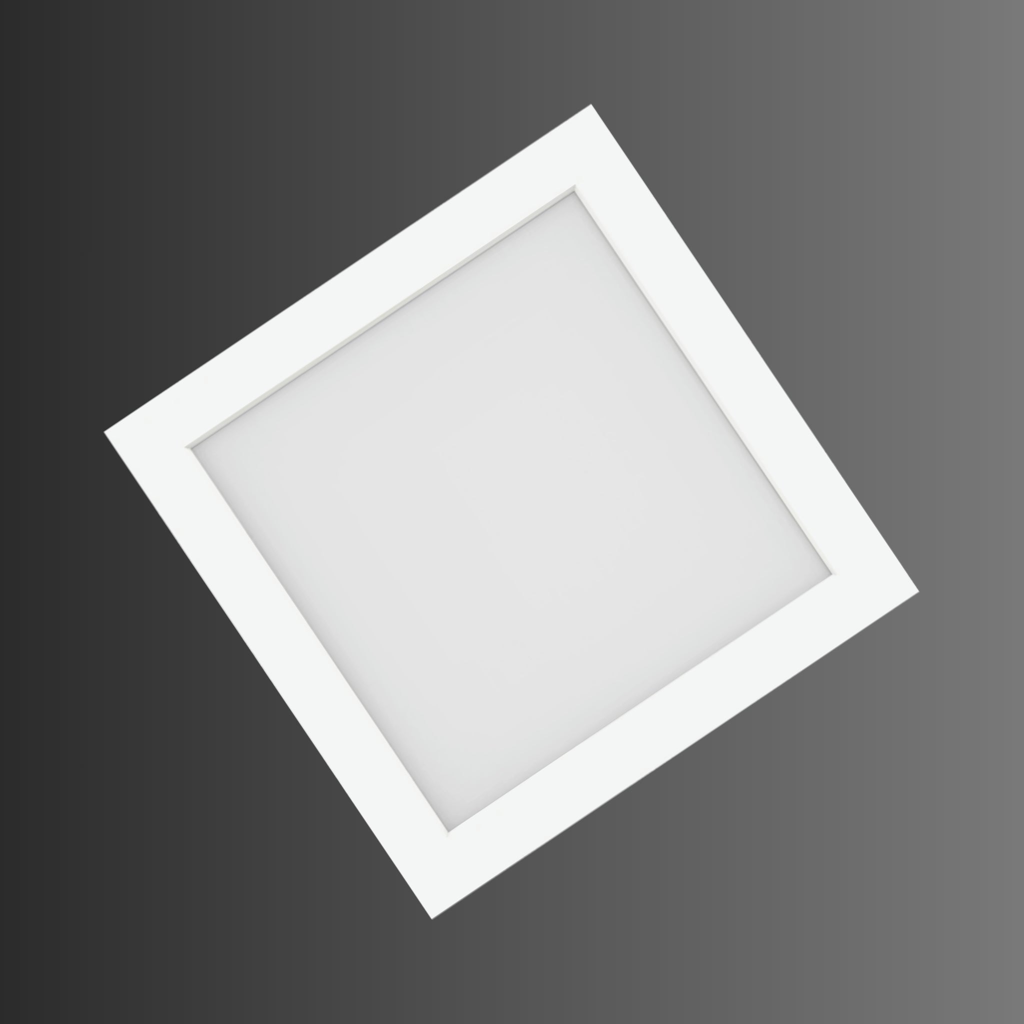 1x1 LED Flat Panel Surface Mount, 20W, 1800lm, Selectable CCT, 120-277V, White