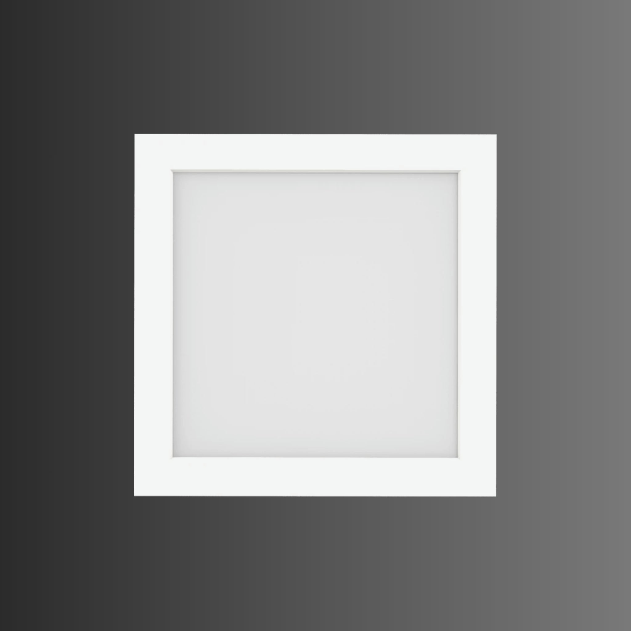 1x1 LED Flat Panel Surface Mount, 20W, 1800lm, Selectable CCT, 120-277V, White