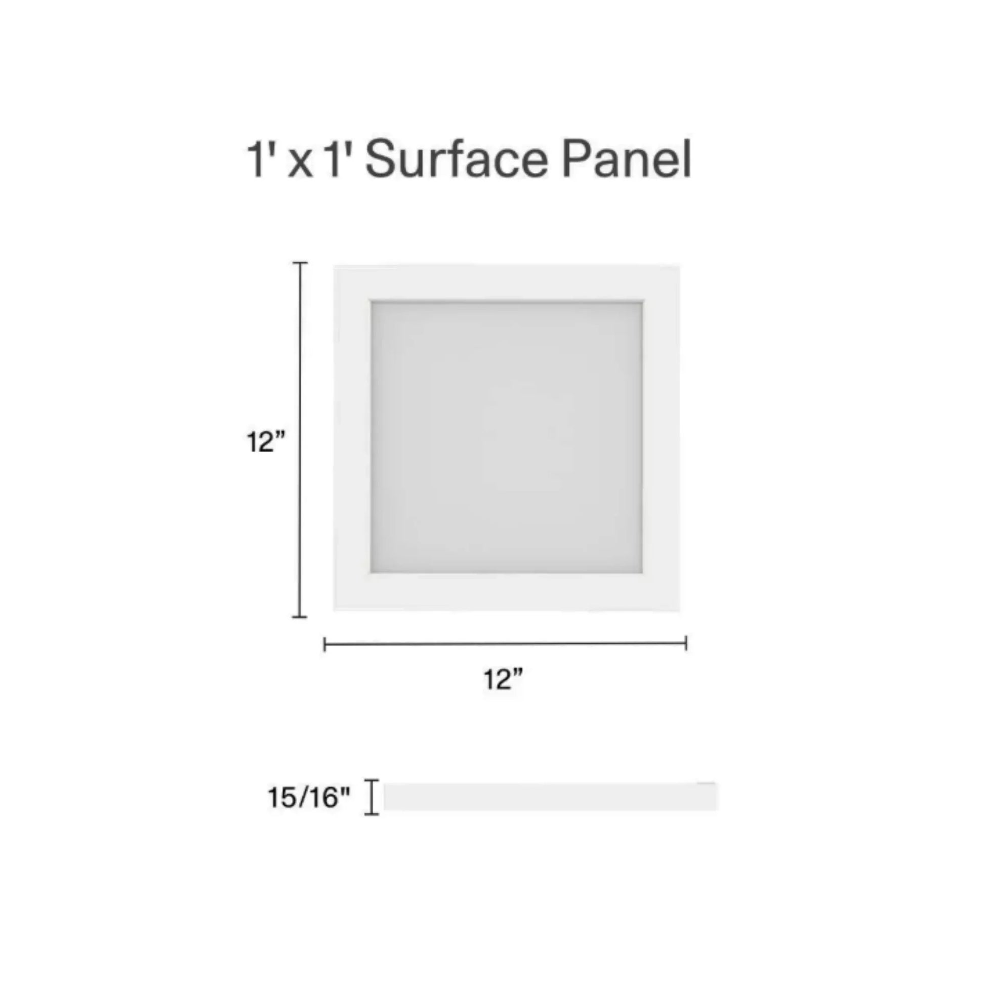 RAB Lighting - 1x1 LED Flat Panel Surface Mount, 20W, 1800lm, Selectable CCT, 120-277V, White | Bees Lighting