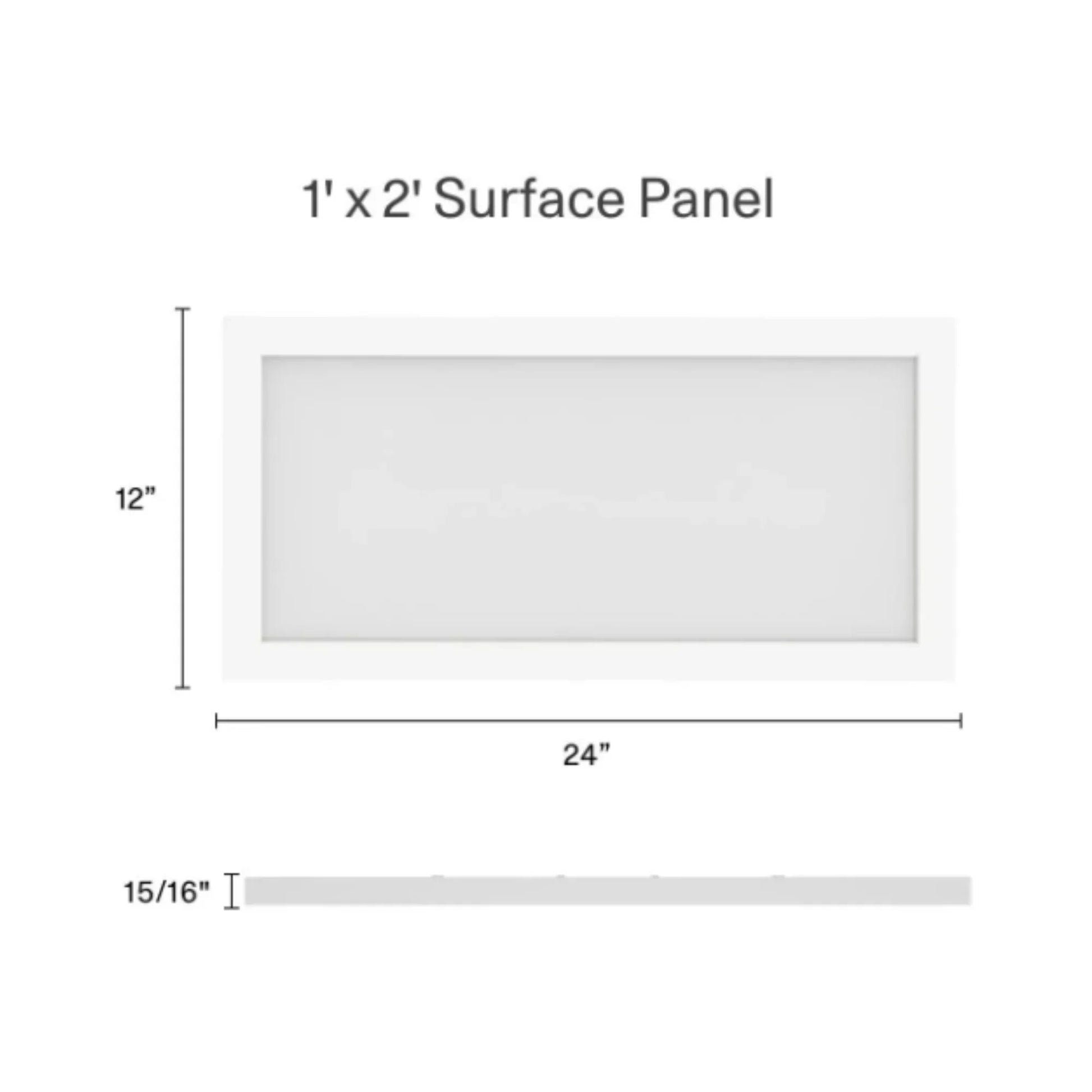 RAB Lighting - 1x2 LED Flat Panel Surface Mount, 22W, 2000lm, Selectable CCT, 120-277V, White | Bees Lighting