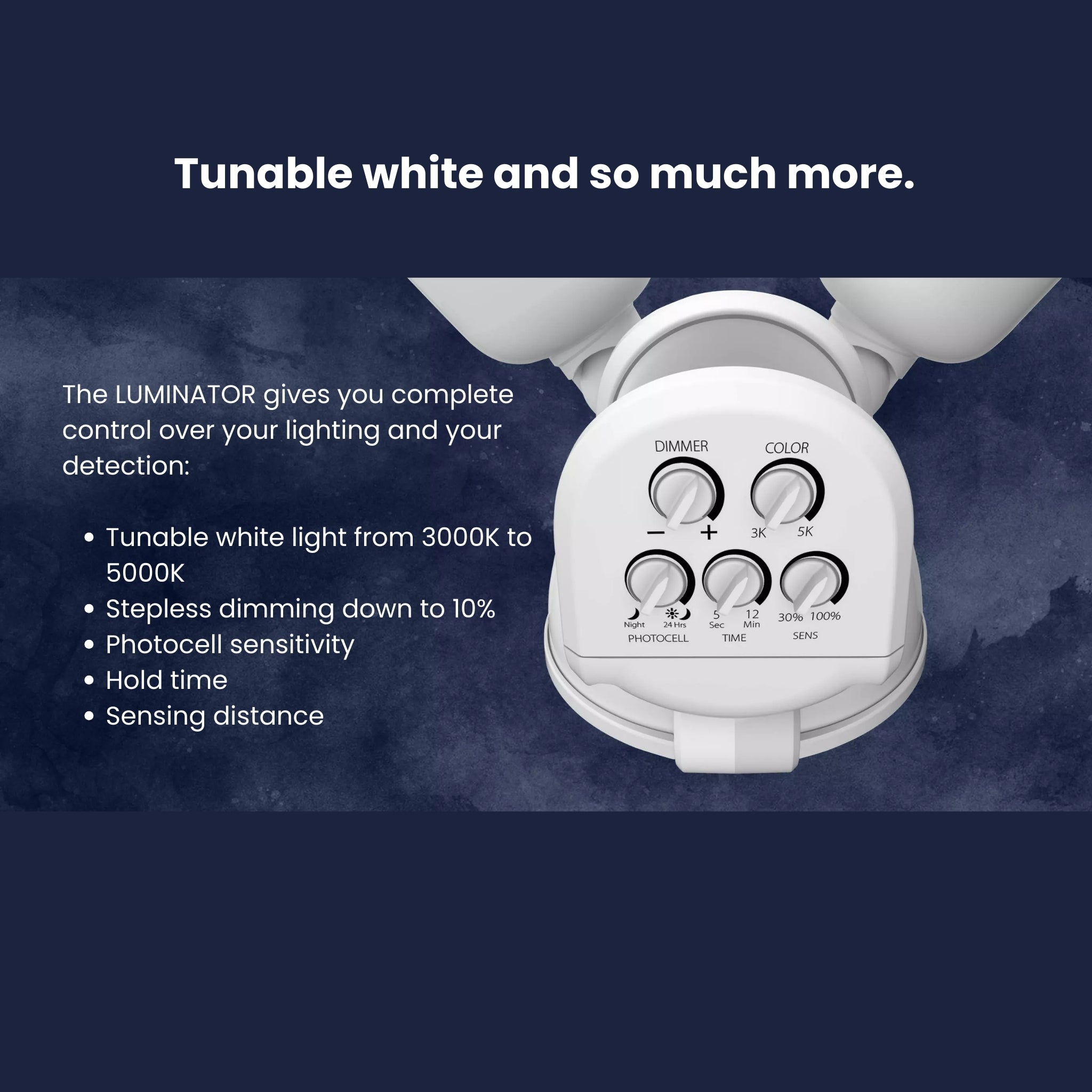 RAB Luminator LU160W LED Motion Sensor Security Light, 2000 Lumens, White