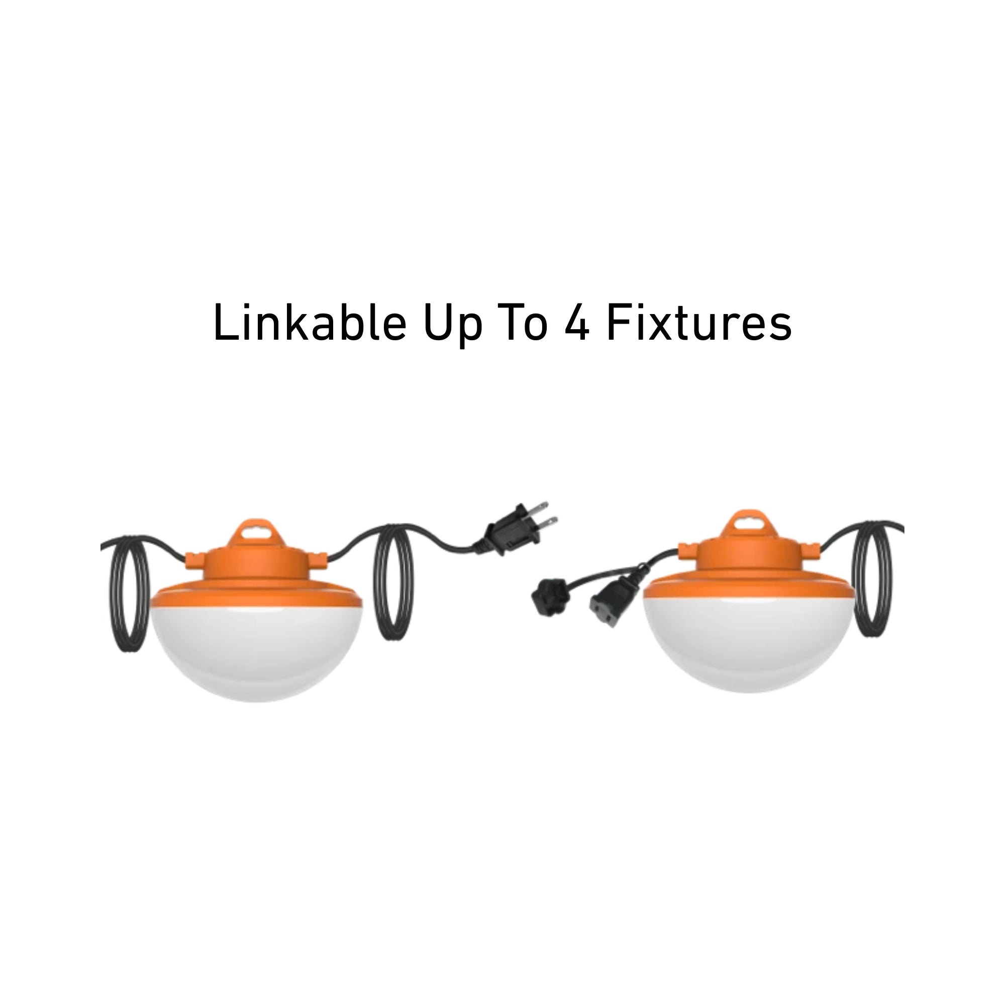 RAB Lighting STRING17-100 100ft Construction LED String Light, 12000 Lumens, Power Cord & Hook