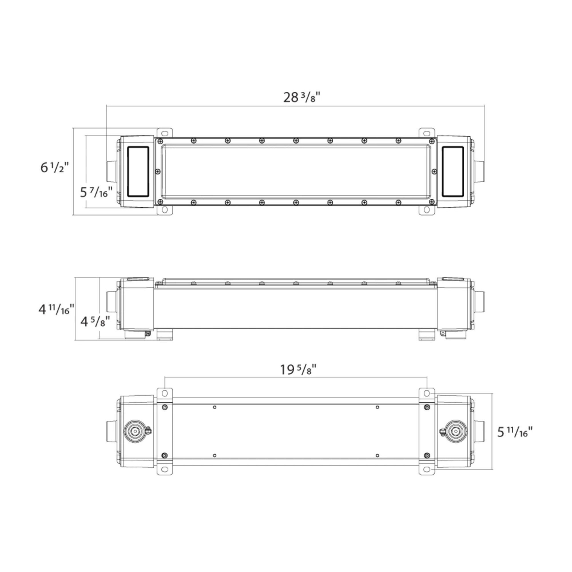 2ft Hazardous Location LED Strip Light, 30W, 4900lm, 5000K, 120-277V
