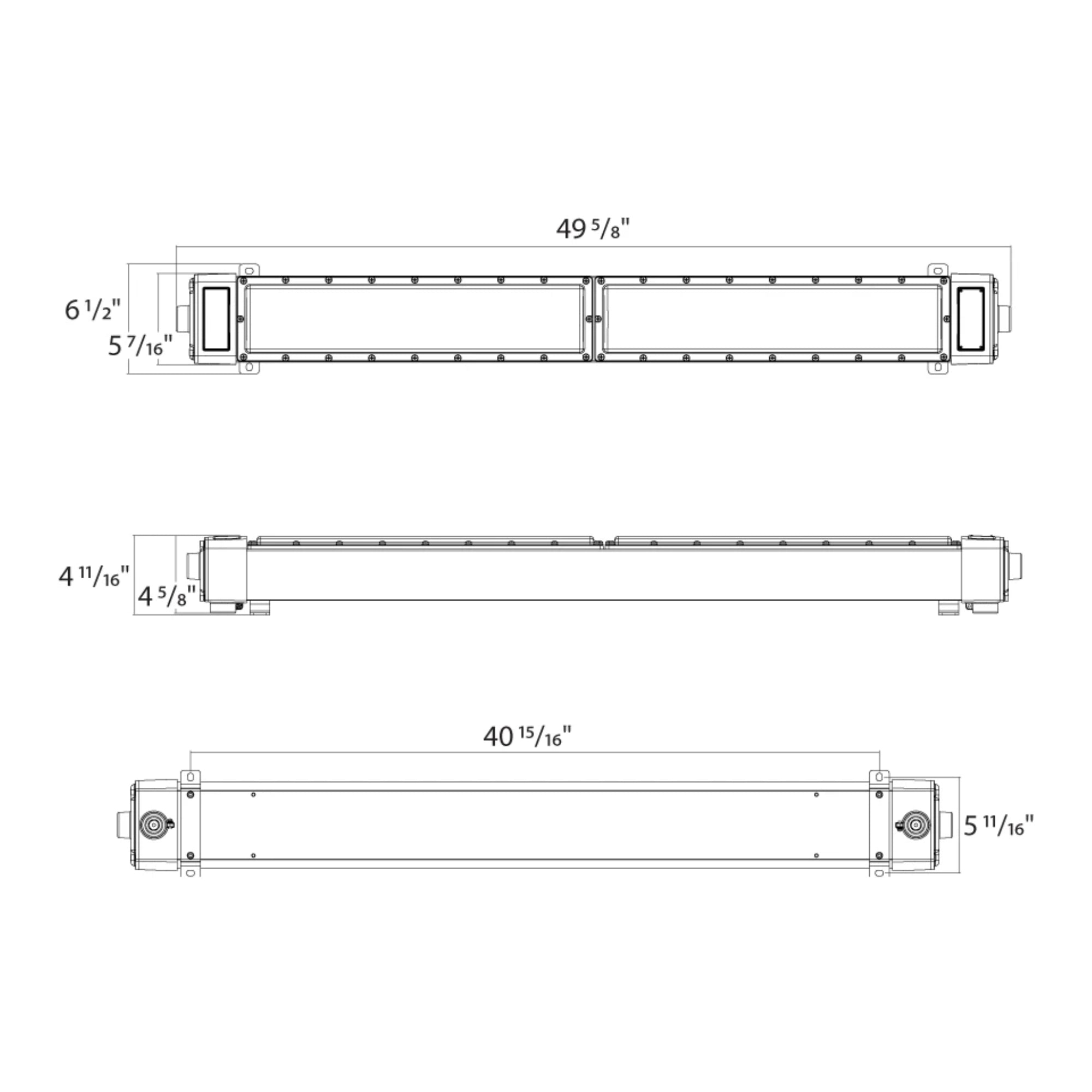 4ft Hazardous Location LED Strip Light, 120W, 19250lm, 5000K, 120-277V