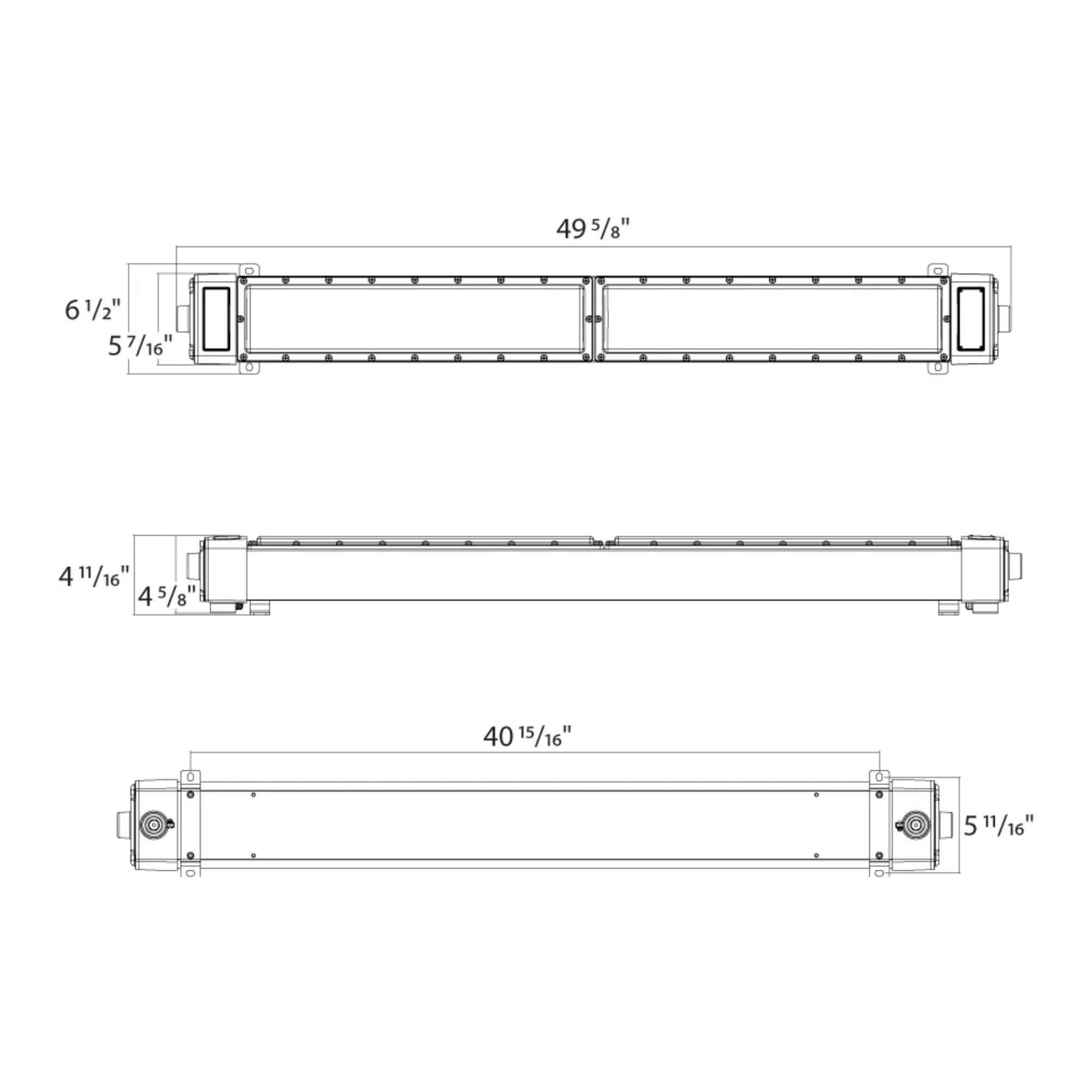 4ft Hazardous Location LED Strip Light, 80W, 13300lm, 5000K, 120-277V