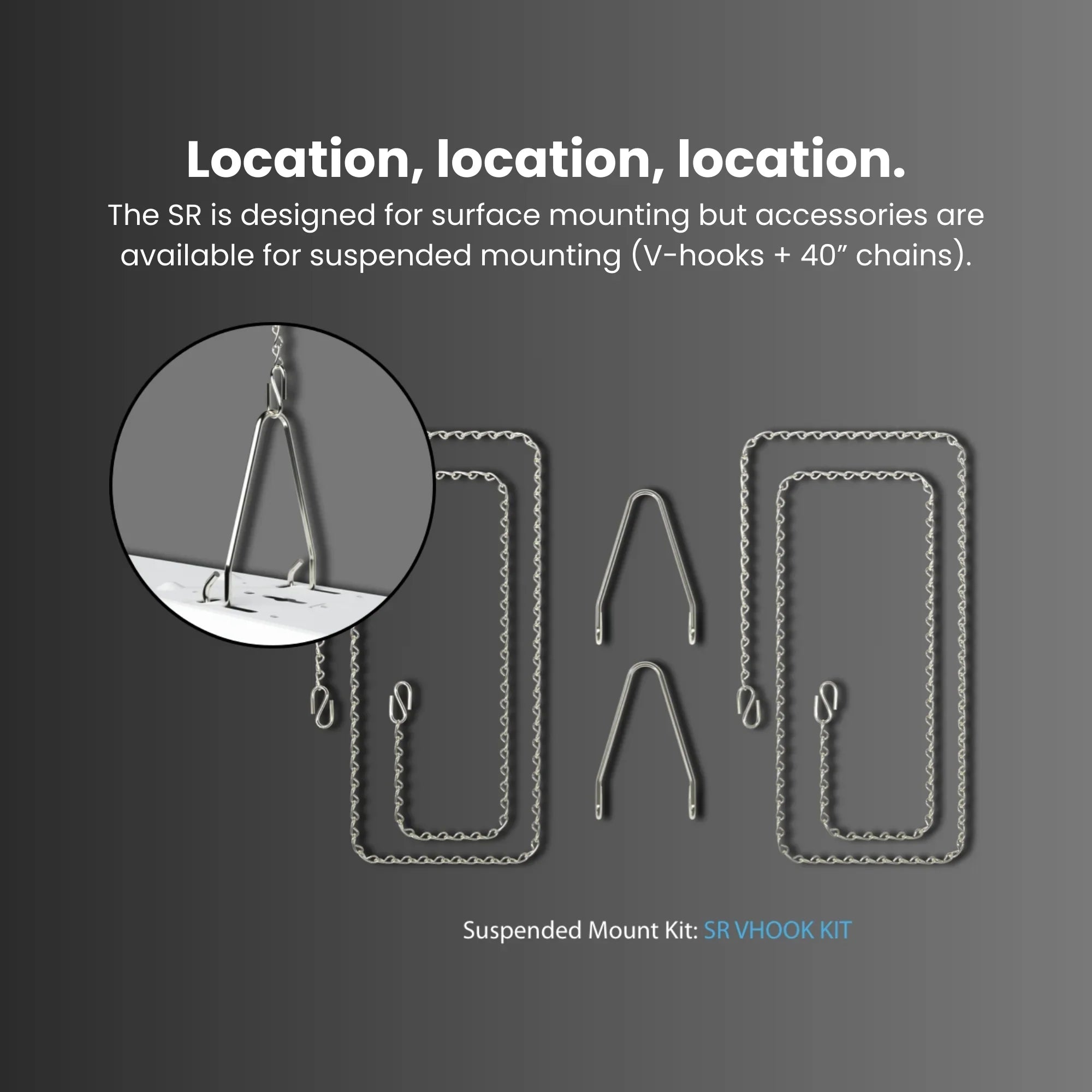 RAB SR2 2ft Field-Adjustable LED Strip Light - 10-19W, 3500K/4000K/5000K