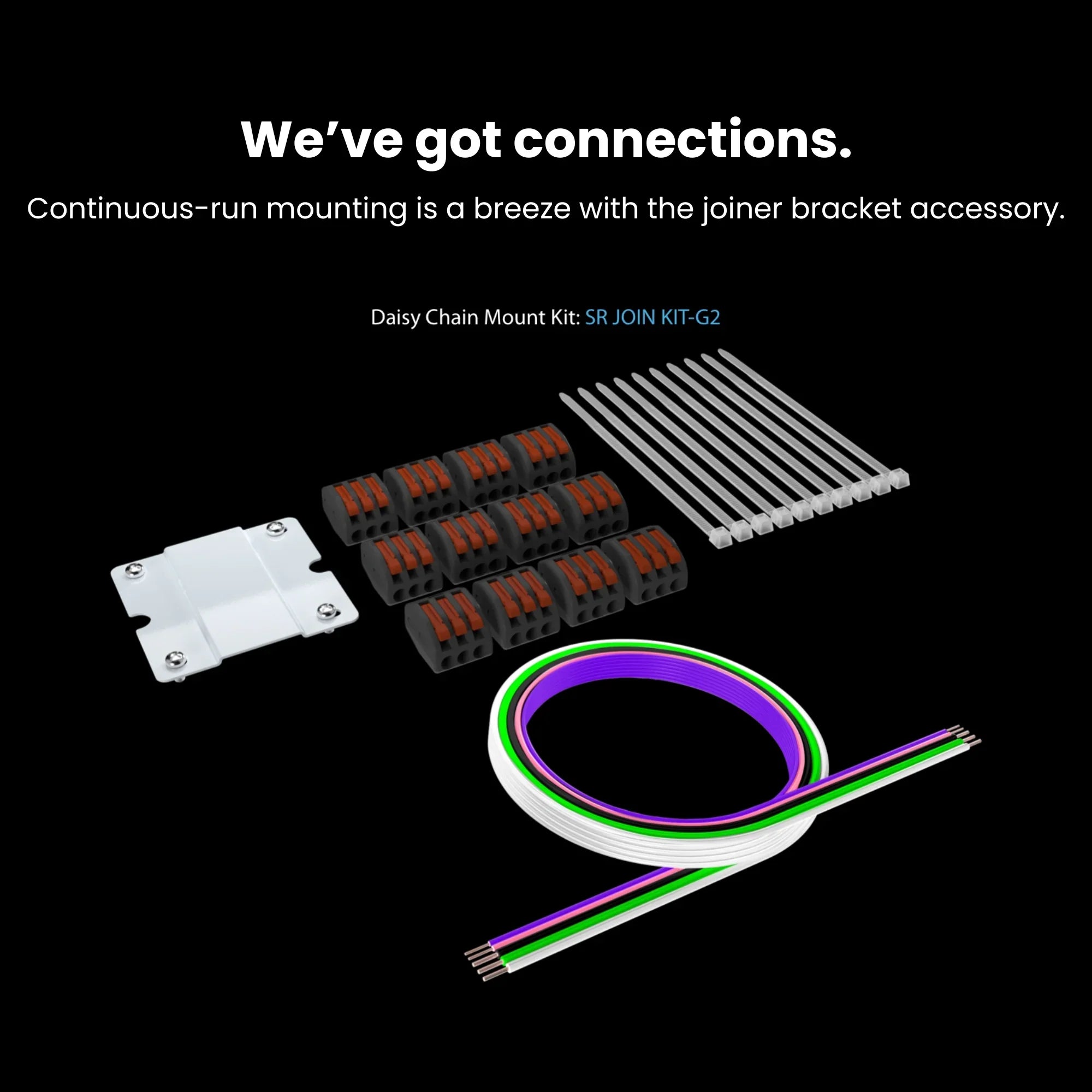 RAB SR8 8ft Field-Adjustable LED Strip Light - 40-60W, 3500K/4000K/5000K