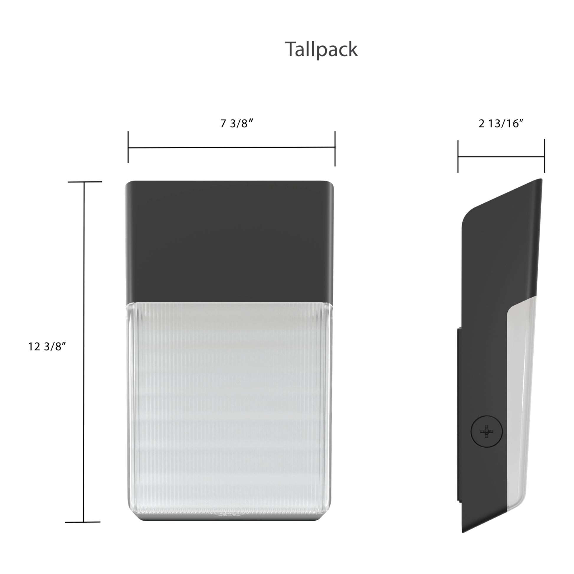 LED Mini Wall Pack, 40W, 5345 Lumens, 30K/40K/50K, 120-277V, Bronze - Bees Lighting
