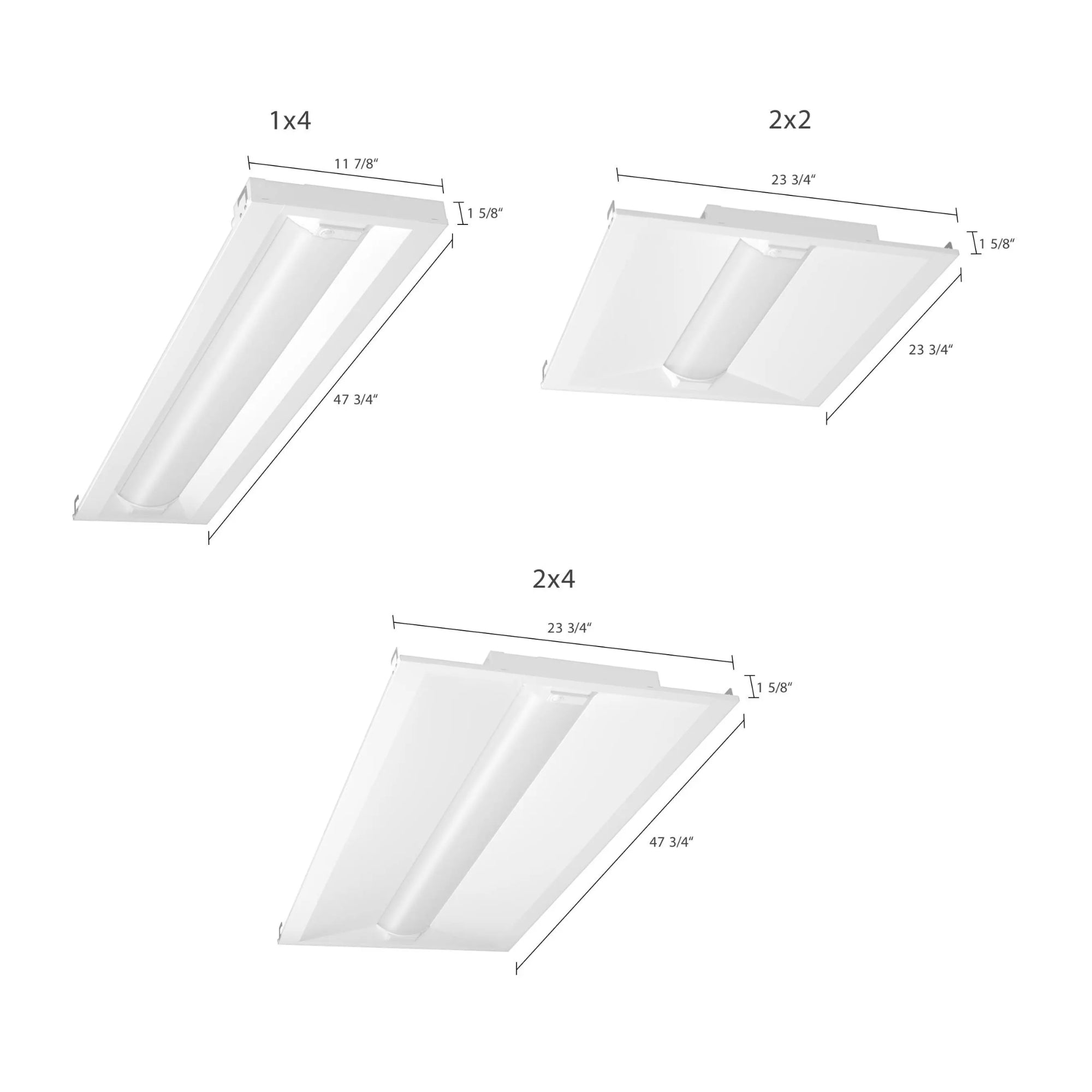 2x2 LED Troffer Light, 3700 Lumens, 30W, 35K/40K/50K, Battery Backup