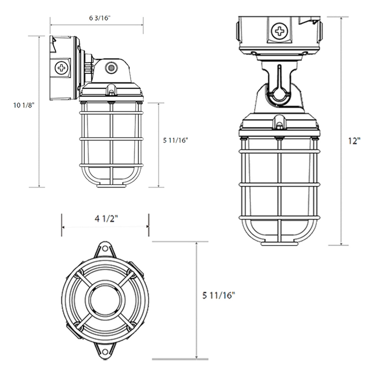 LED Vapor Proof Light, 26W, 3150 lm, RGB/5000K, 120-277V - Bees Lighting