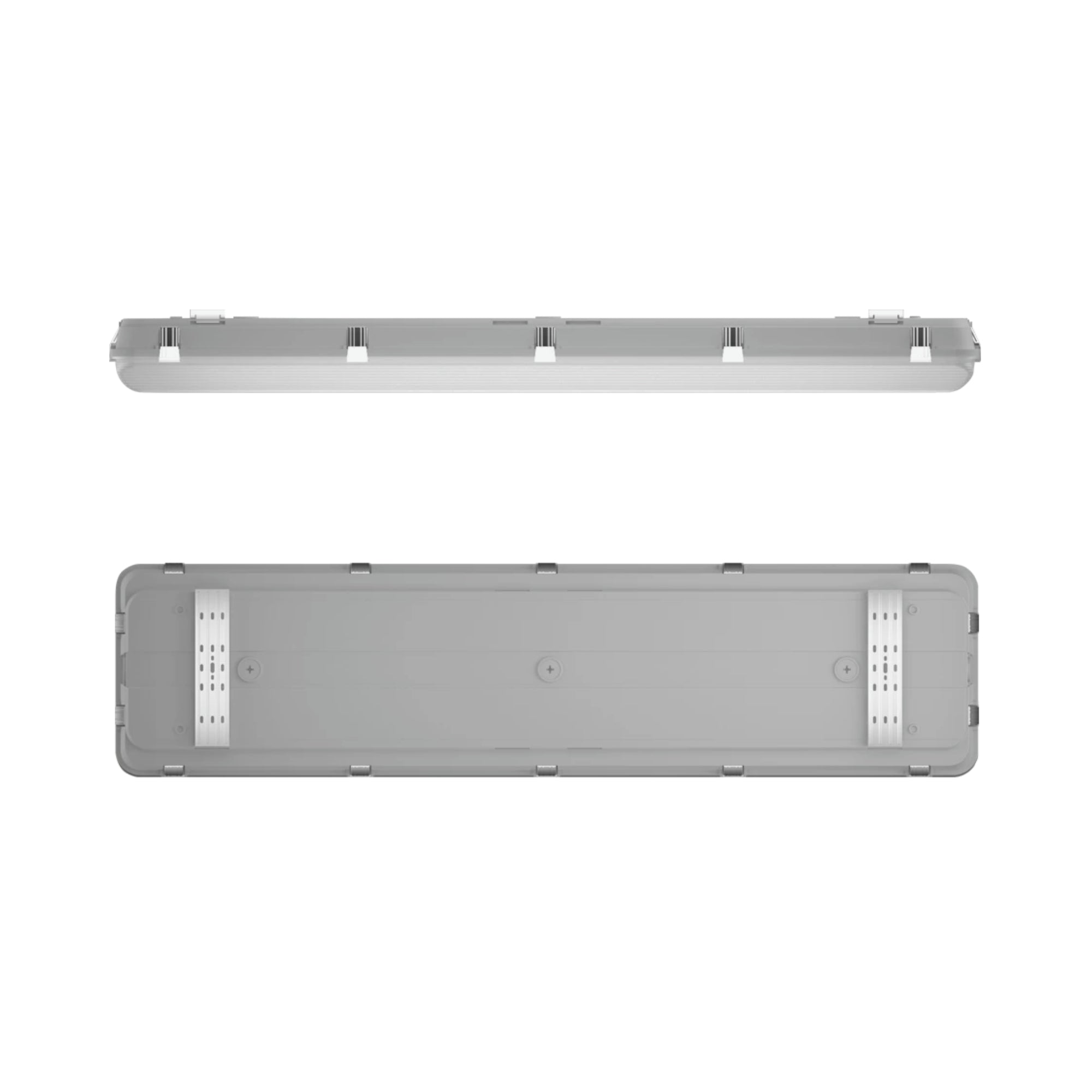 RAB WHALE4H 4ft LED Vapor Tight / Washdown Fixture 38,081 Lumens 265W Selectable 35K/40K/50K 120–277V Gray