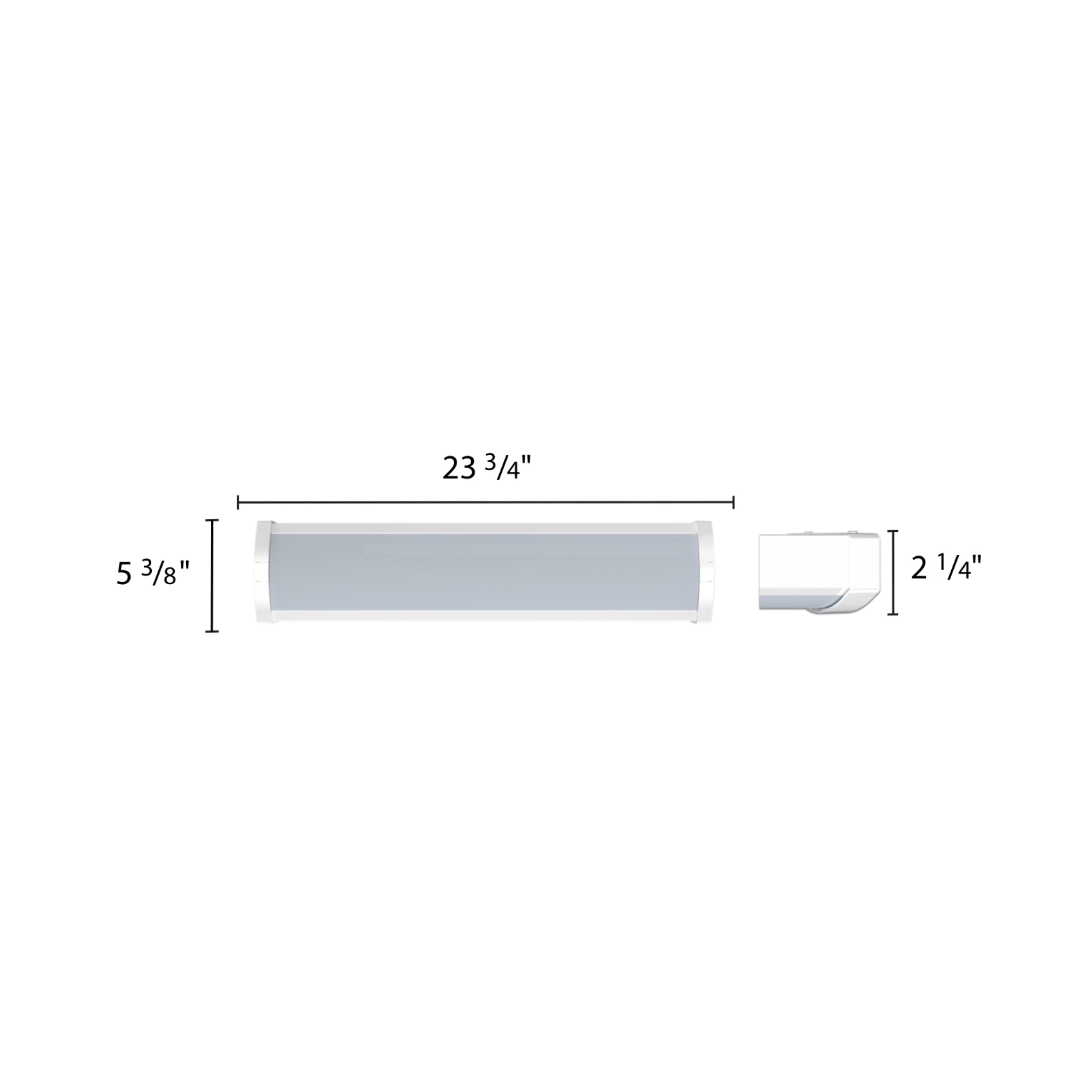 RAB Lighting GUS17-2-MVS-E Field Adjustable Wrap 2ft Wraparound Light 3000 Lumens 25W Selectable CCT 120-277V White
